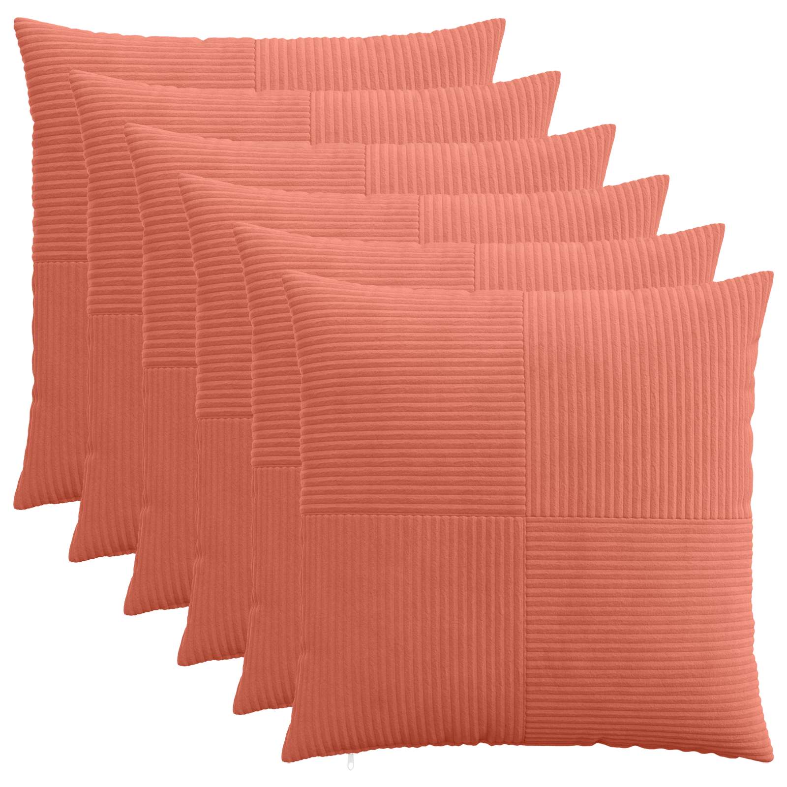 Κάλυμμα Μαξιλαριού 6 pcs ALMELO Κόκκινο Πορτοκαλί 70 x 70 cm