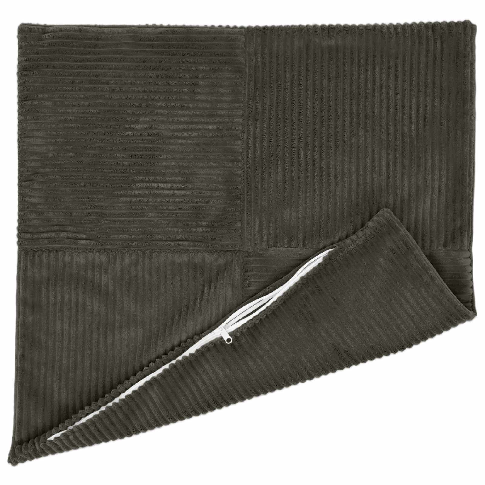 Κάλυμμα Μαξιλαριού 2 pcs ALMELO Ανθρακί 80 x 80 cm κορντουρόι - Pakobazaar
