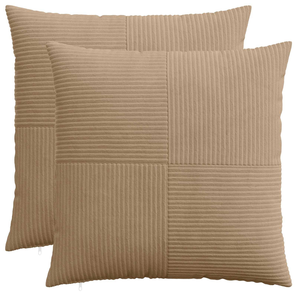 Κάλυμμα Μαξιλαριού 2 pcs ALMELO Καφέ 80 x 80 cm κορντουρόι