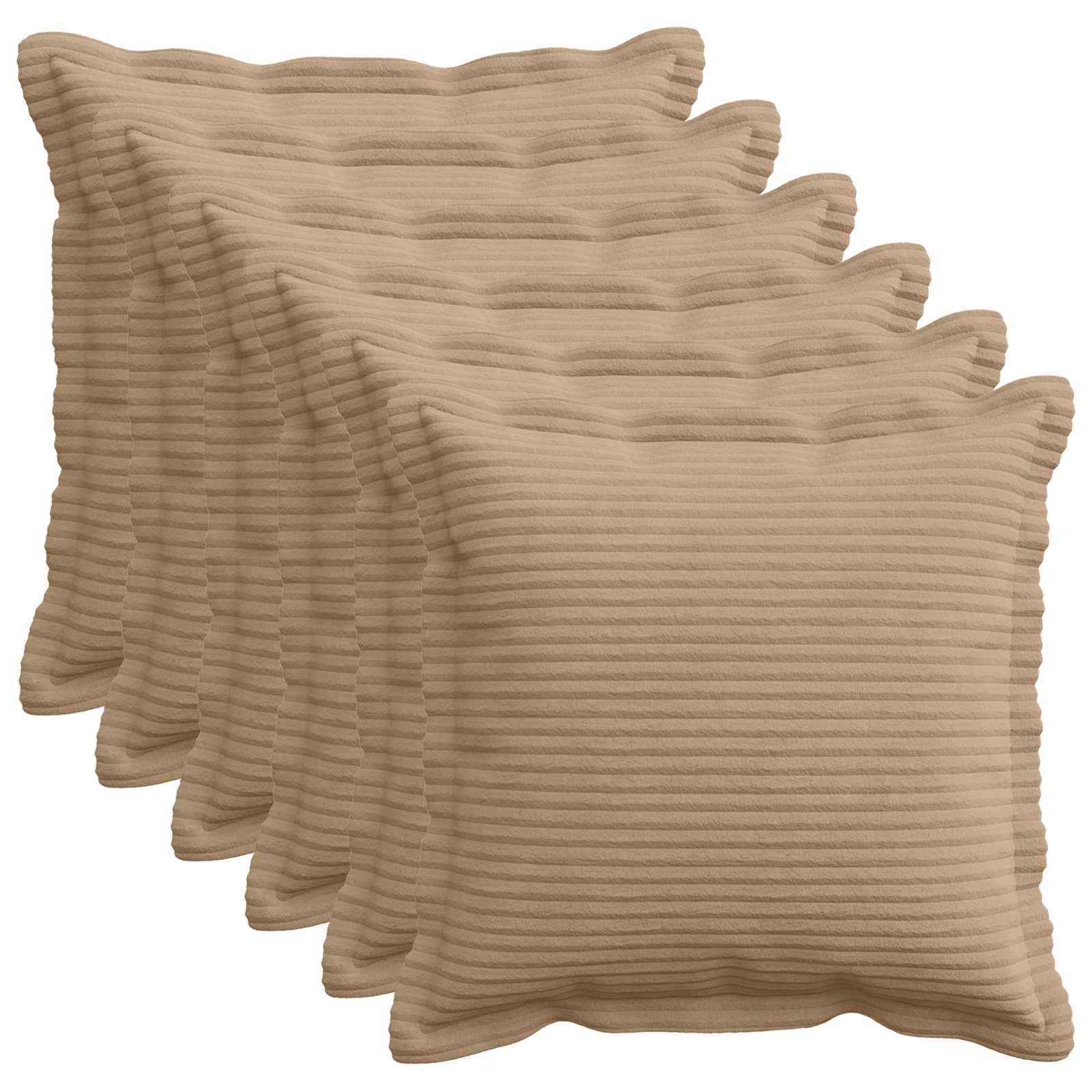 Κάλυμμα Μαξιλαριού 6 τμχ. HOUTEN Καφέ 30 x 30 cm κορντουρόι