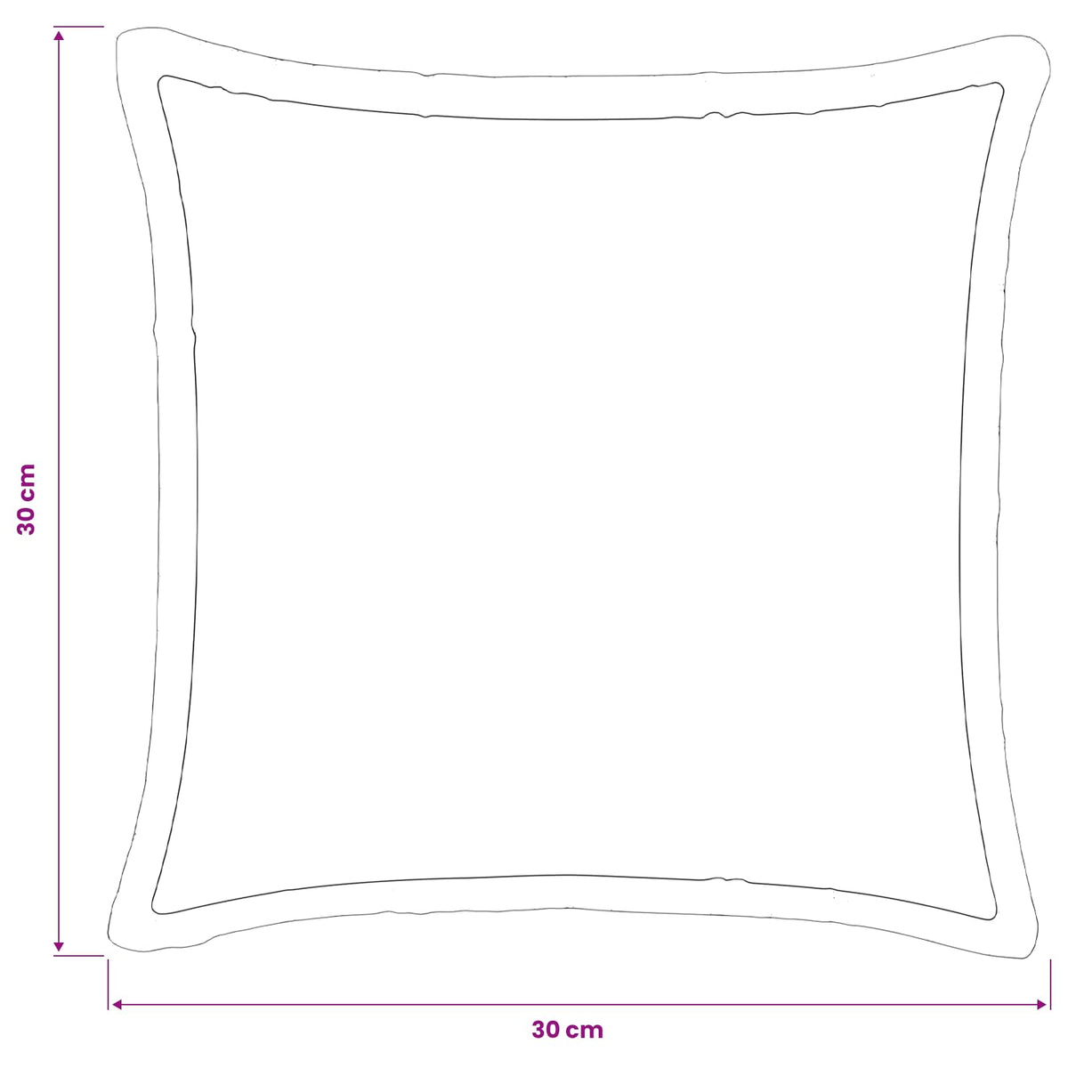 Κάλυμμα Μαξιλαριού 2 pcs HOUTEN Μαύρο 30 x 30 cm Φανέλα