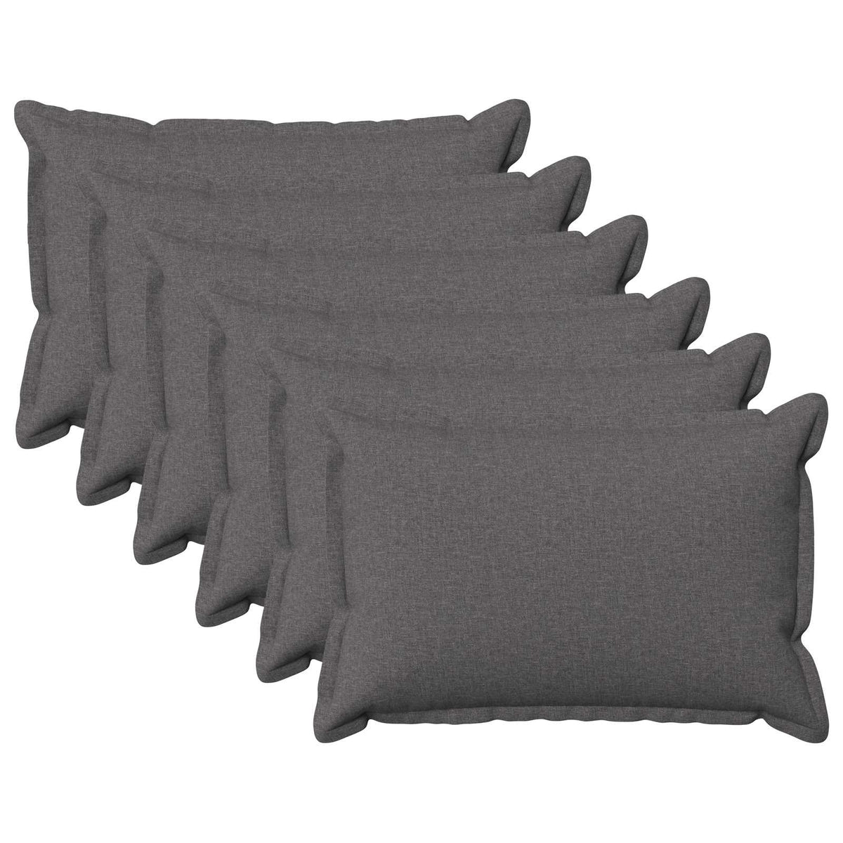 Κάλυμμα Μαξιλαριού 6 pcs HOUTEN Ανοιχτό γκρι 30 x 50 cm - Pakobazaar