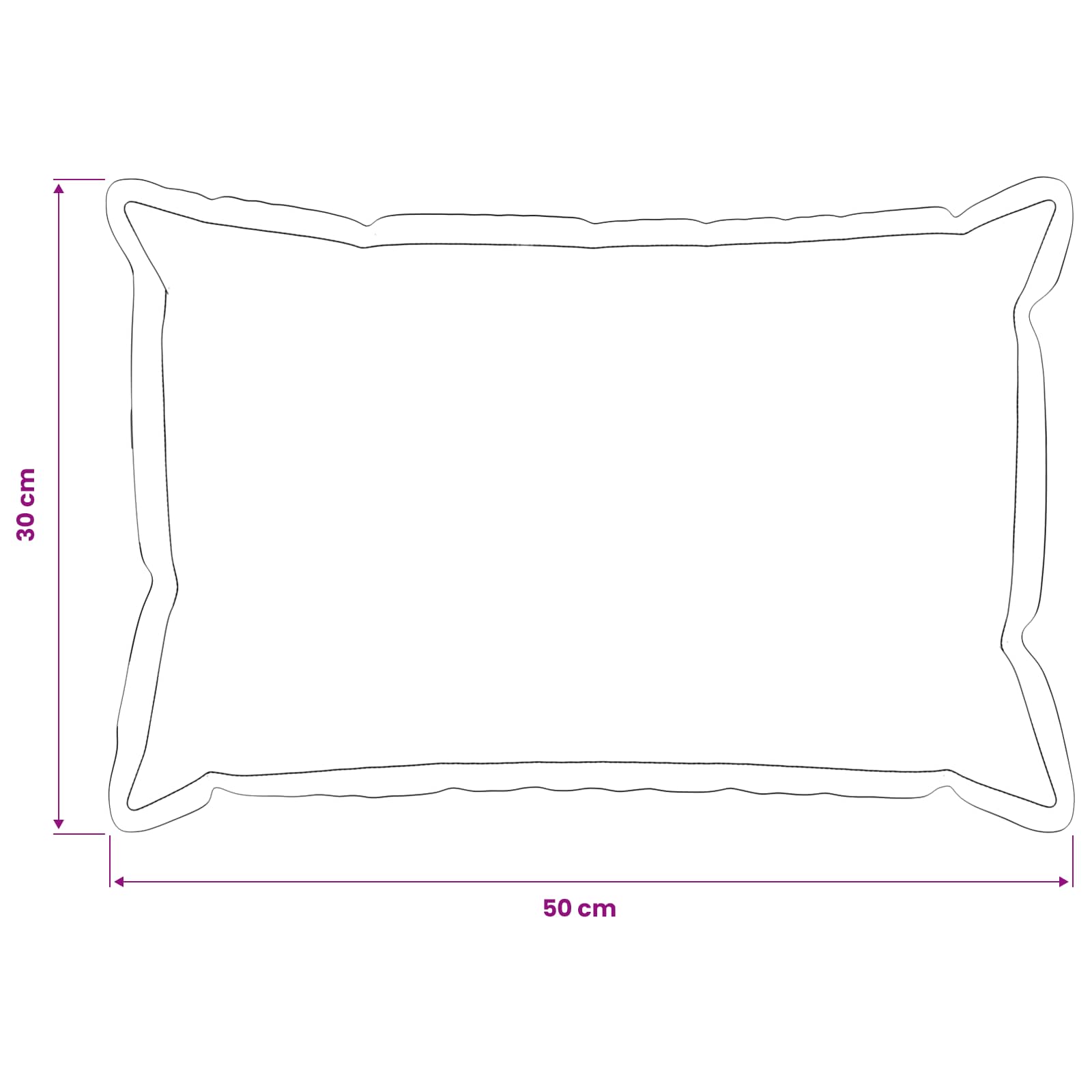 Κάλυμμα Μαξιλαριού 2 τμχ. HOUTEN Σκούρο Γκρι 30 x 50 cm - Pakobazaar