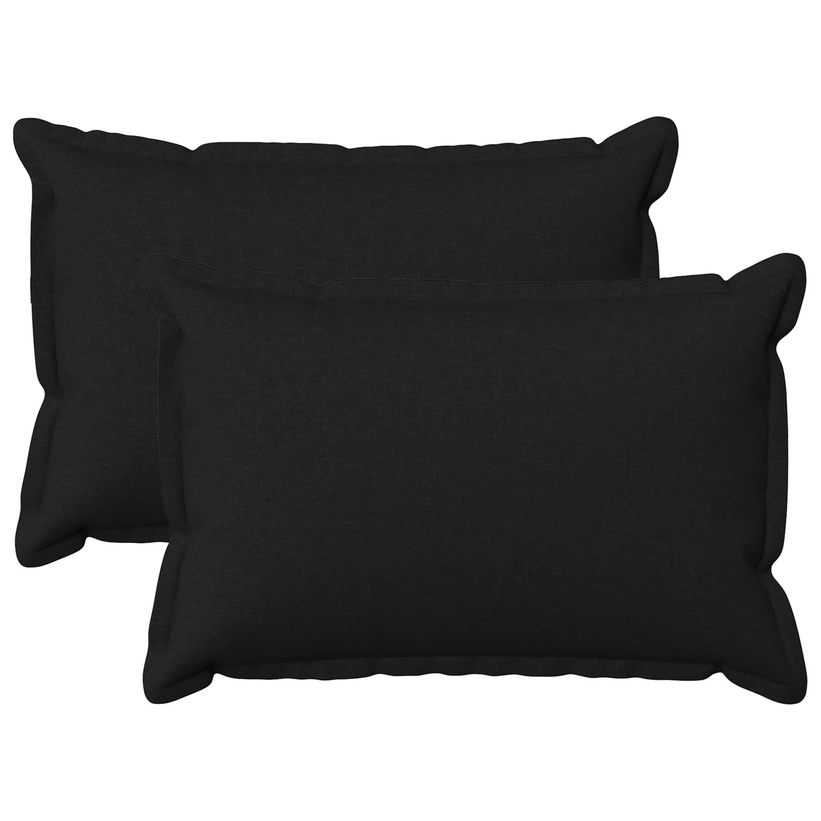 Κάλυμμα Μαξιλαριού 2 pcs HOUTEN Μαύρο 30 x 50 cm Ψεύτικο Λινό
