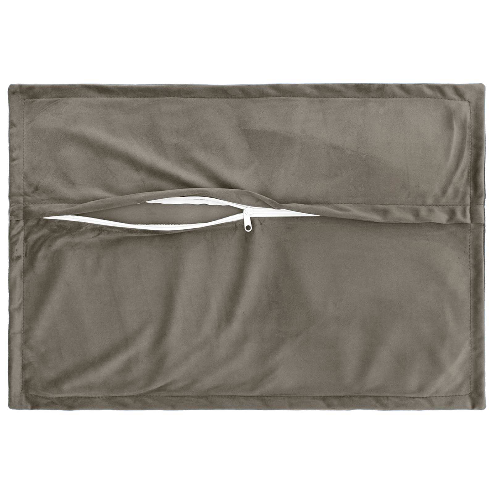 Κάλυμμα Μαξιλαριού 2 pcs HOUTEN Ανοιχτό γκρι 30 x 50 cm Βελούδο