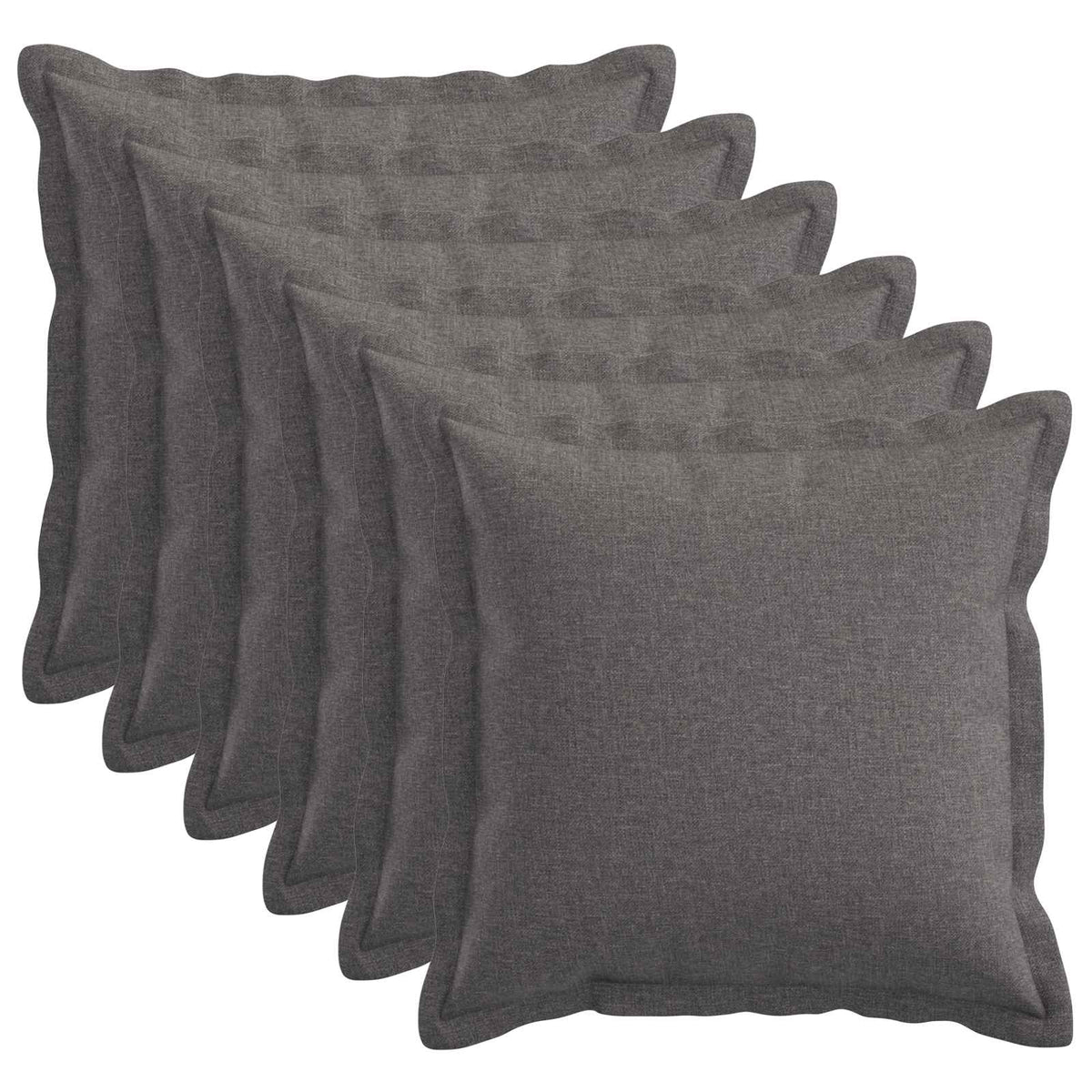 Κάλυμμα Μαξιλαριού 6 pcs HOUTEN Ανοιχτό γκρι 35 x 35 cm