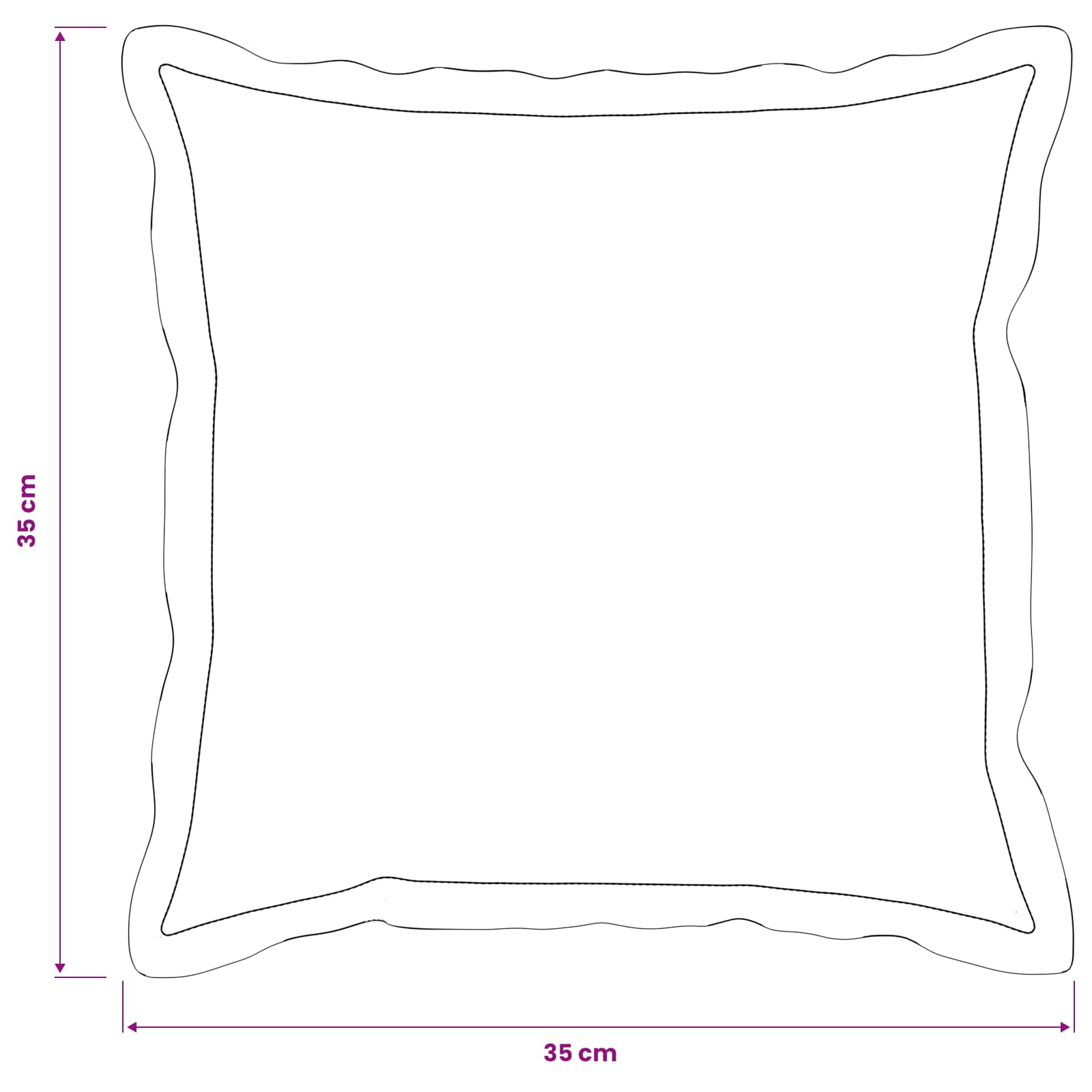 Κάλυμμα Μαξιλαριού 2 pcs HOUTEN Μαύρο 35 x 35 cm Ψεύτικο Λινό