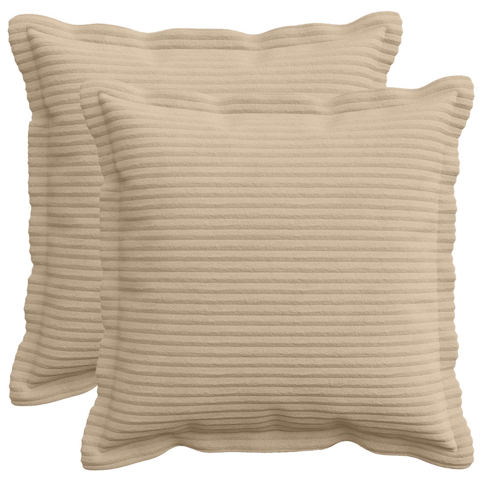 Κάλυμμα Μαξιλαριού 2 τμχ. HOUTEN Taupe 35 x 35 cm κορντουρόι