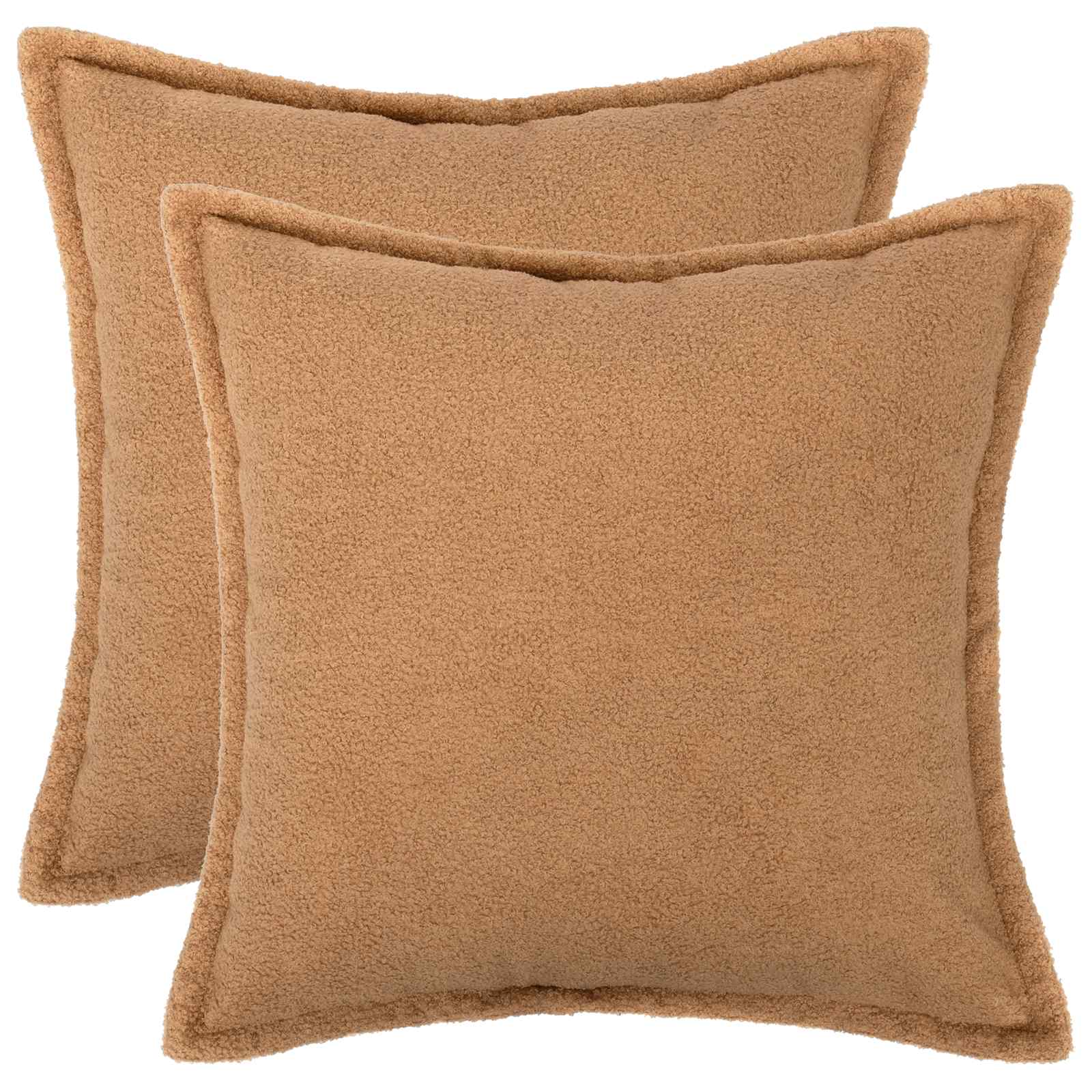 Κάλυμμα Μαξιλαριού 2 pcs HOUTEN Μπεζ 35 x 35 cm Μπουκλέ
