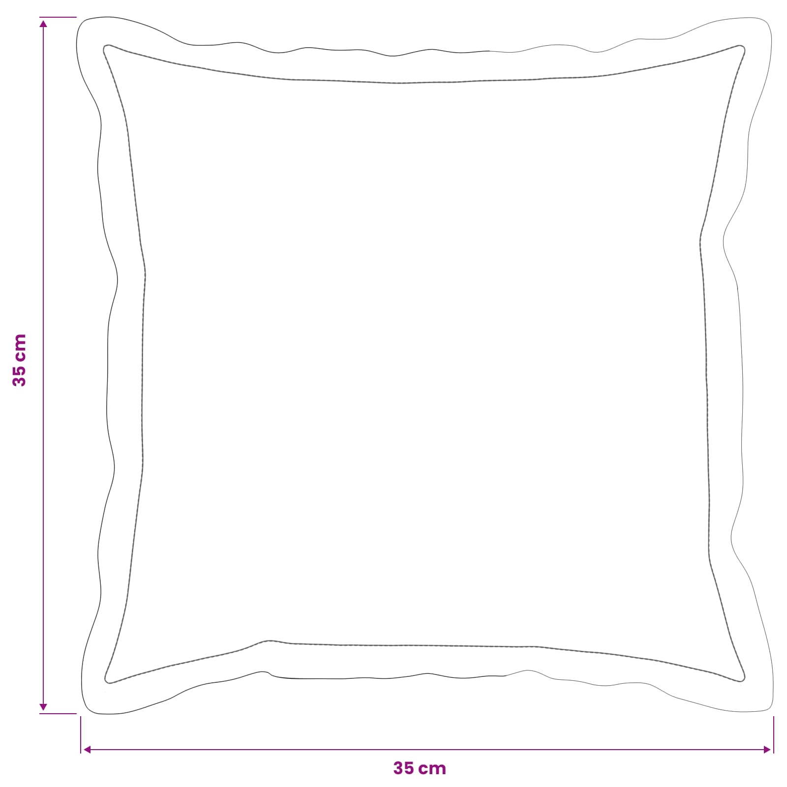 Κάλυμμα Μαξιλαριού 6 τμχ. HOUTEN Κόκκινο 35 x 35 cm Πολυεστέρας - Pakobazaar