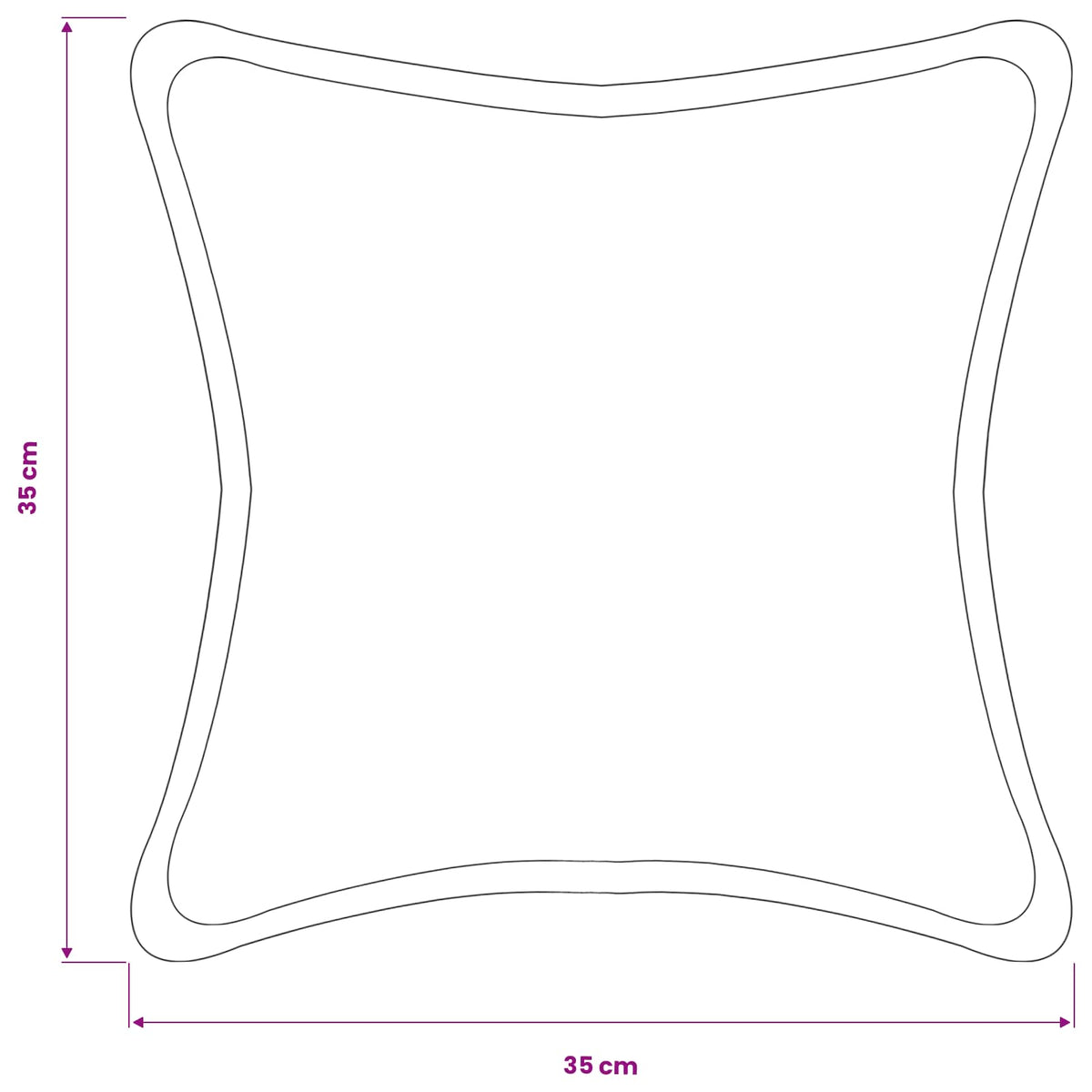 Κάλυμμα Μαξιλαριού 2 pcs HOUTEN Σκούρο Πράσινο 35 x 35 cm