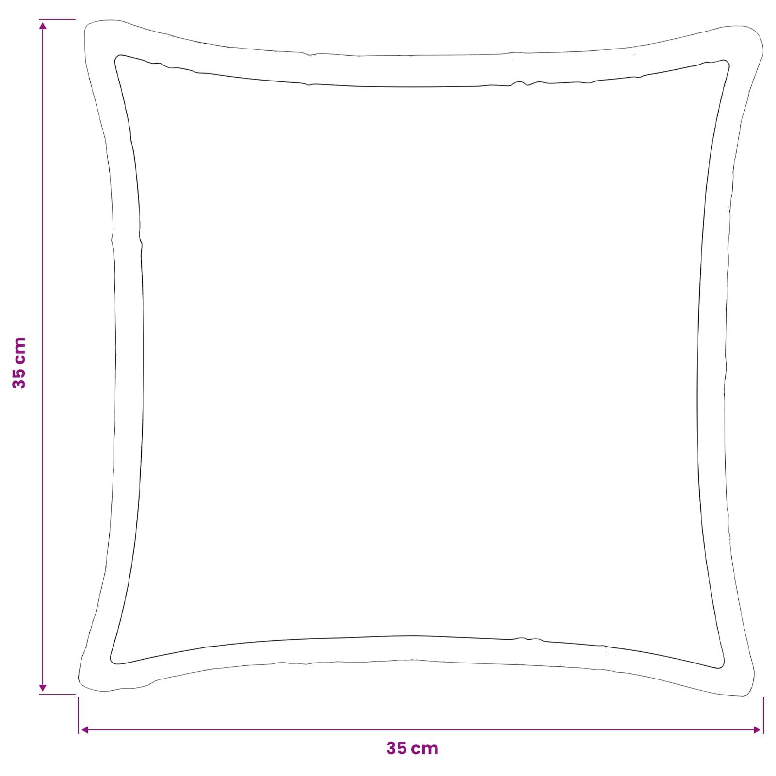 Κάλυμμα Μαξιλαριού 2 pcs HOUTEN Μαύρο 35 x 35 cm Φανέλα