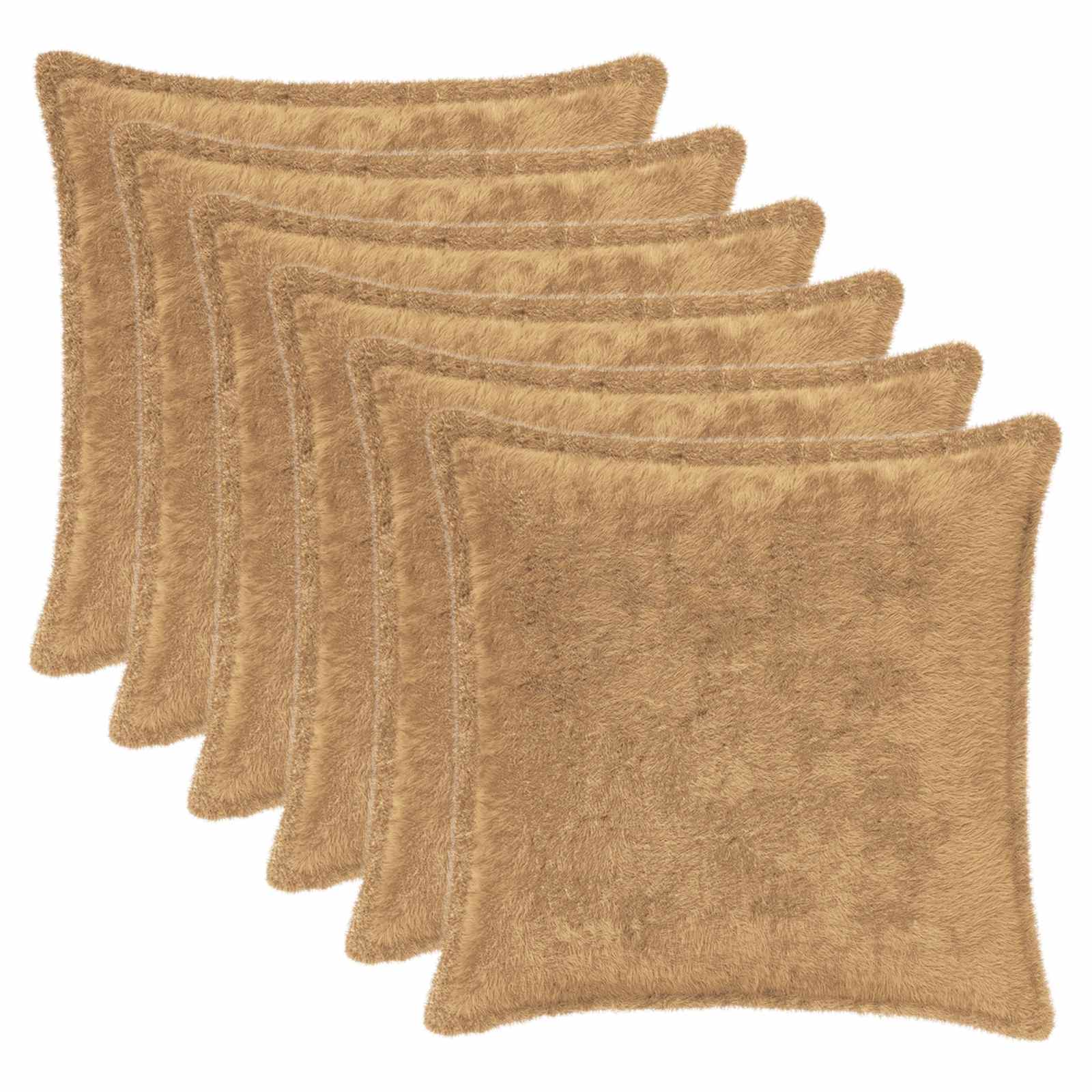 Κάλυμμα Μαξιλαριού 6 τμχ. HOUTEN Taupe 35 x 35 cm - Pakobazaar