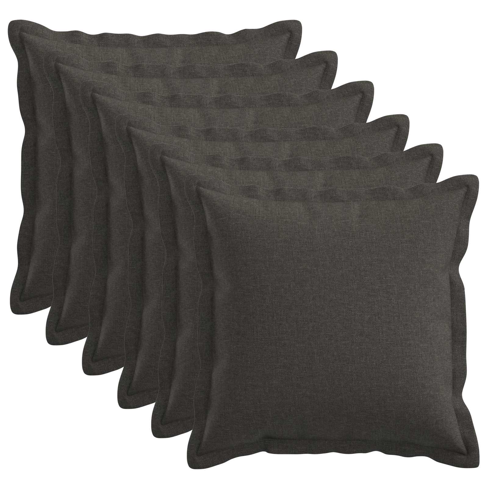 Κάλυμμα Μαξιλαριού 6 pcs HOUTEN Σκούρο Γκρι 40 x 40 cm
