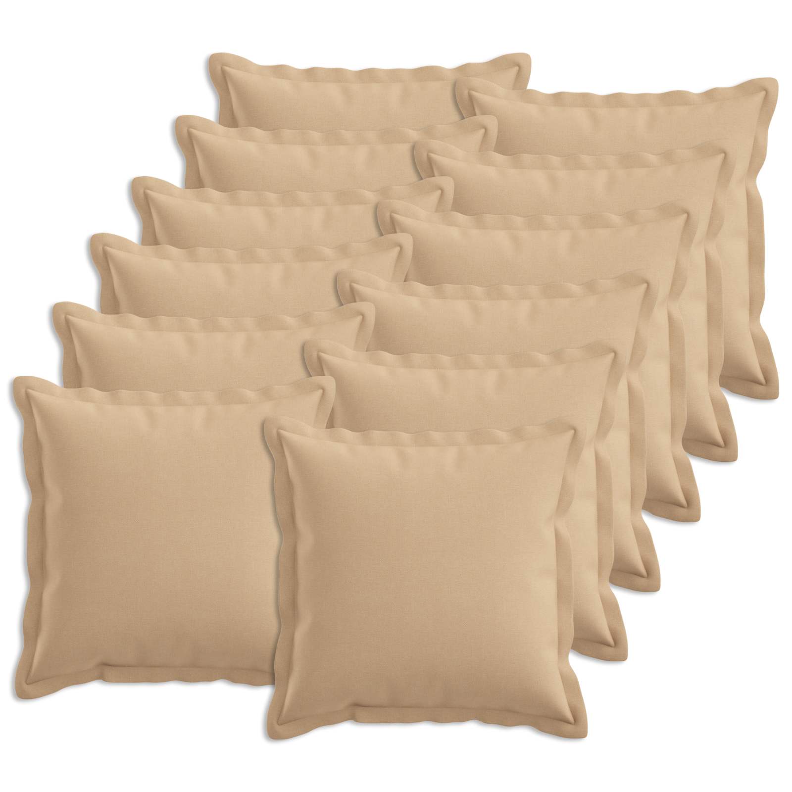 Κάλυμμα Μαξιλαριού 12 pcs HOUTEN Κρεμ 40 x 40 cm Ψεύτικο Λινό