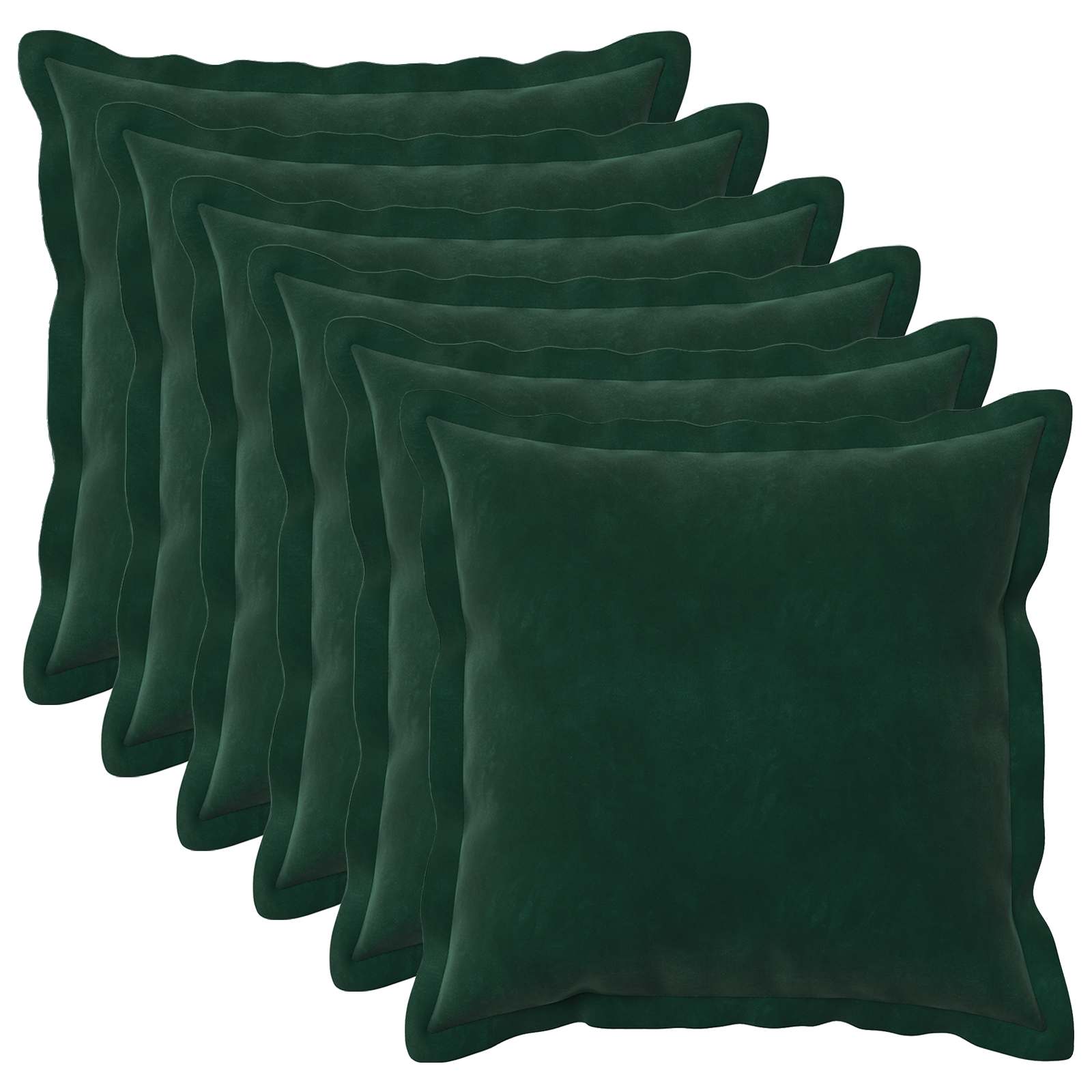 Κάλυμμα Μαξιλαριού 6 pcs HOUTEN Σκούρο Πράσινο 40 x 40 cm
