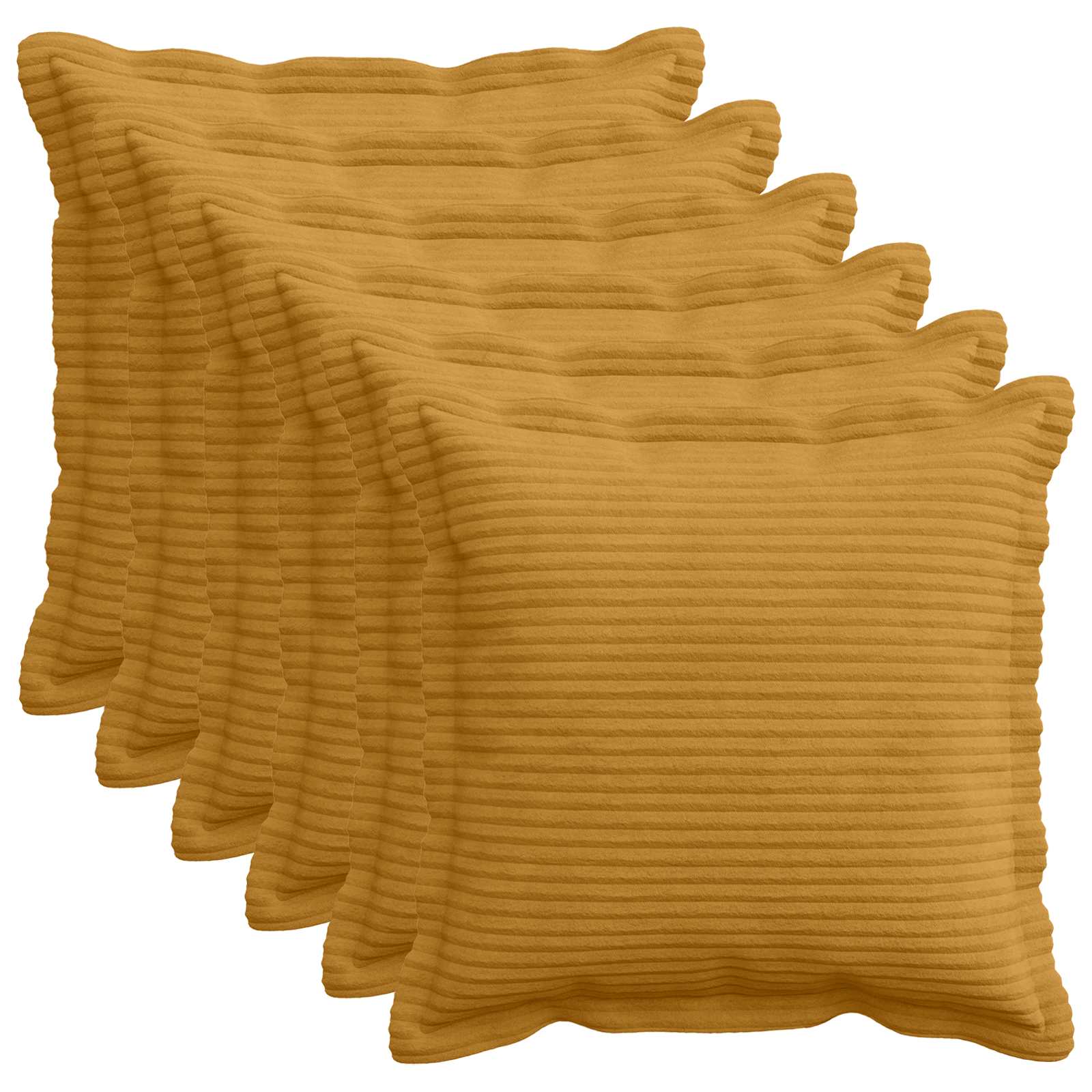Κάλυμμα Μαξιλαριού 6 τμχ. HOUTEN Κίτρινο 40 x 40 cm κορντουρόι - Pakobazaar