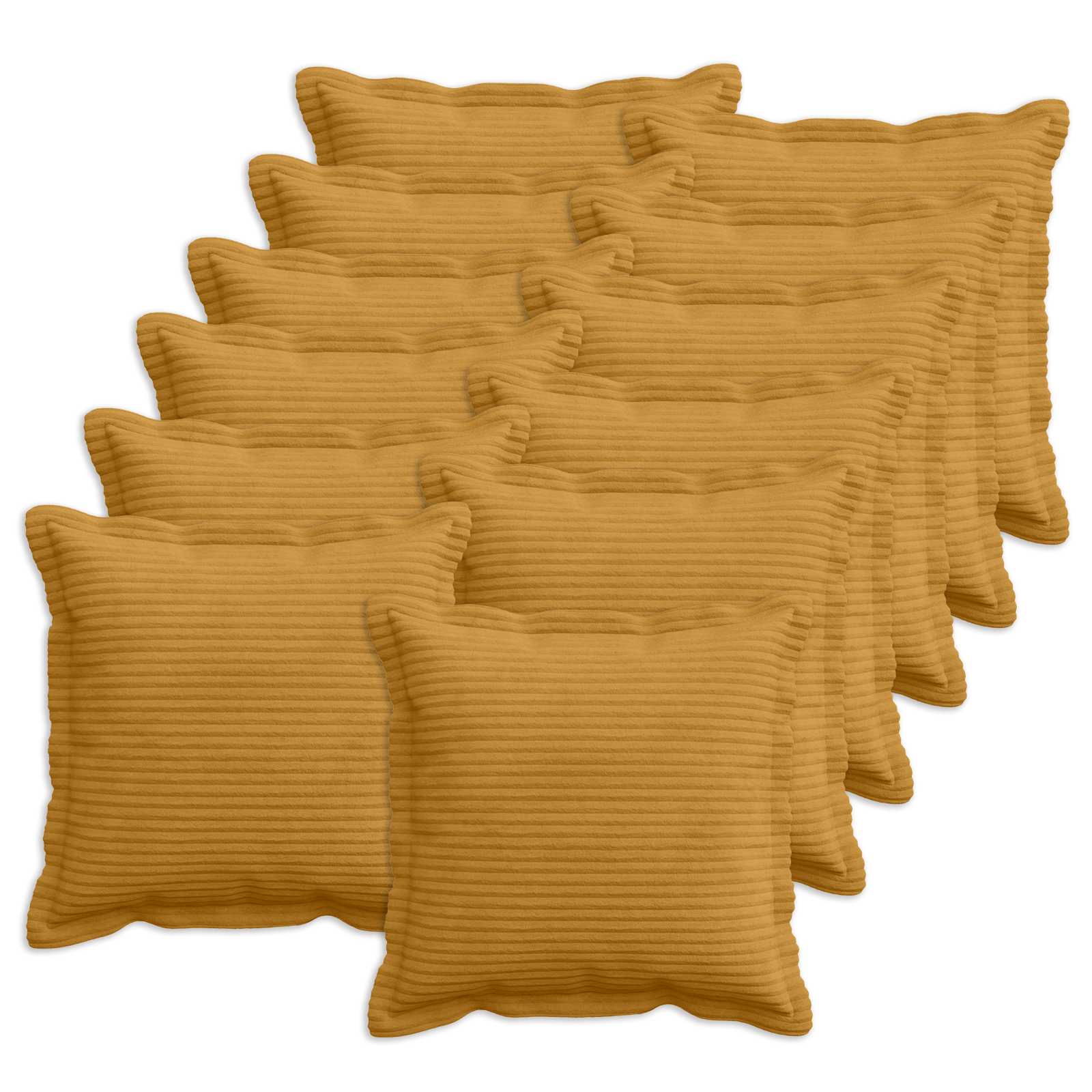 Κάλυμμα Μαξιλαριού 12 τμχ. HOUTEN Κίτρινο 40 x 40 cm κορντουρόι - Pakobazaar