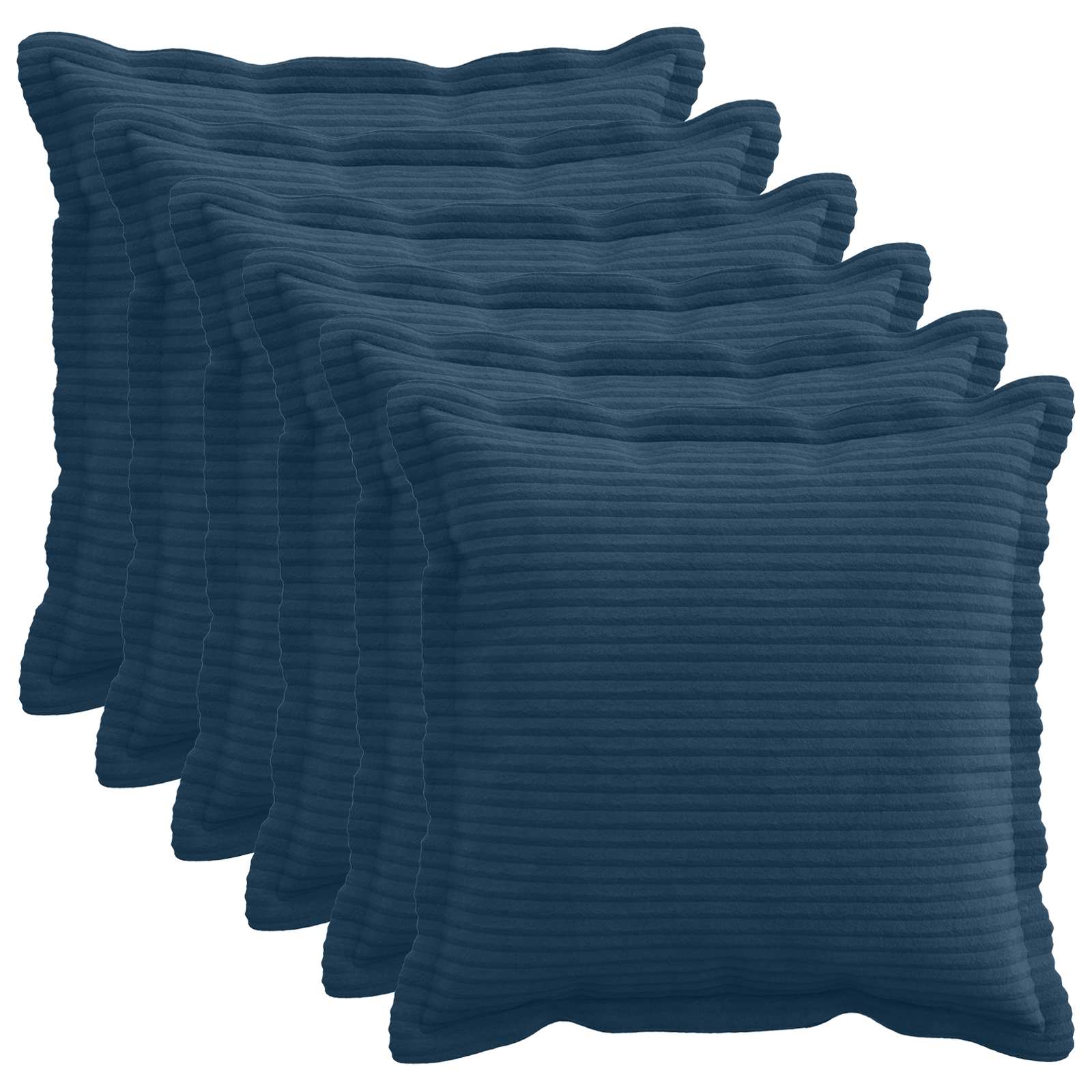 Κάλυμμα Μαξιλαριού 6 τμχ. HOUTEN Σκούρο μπλε 40 x 40 cm - Pakobazaar