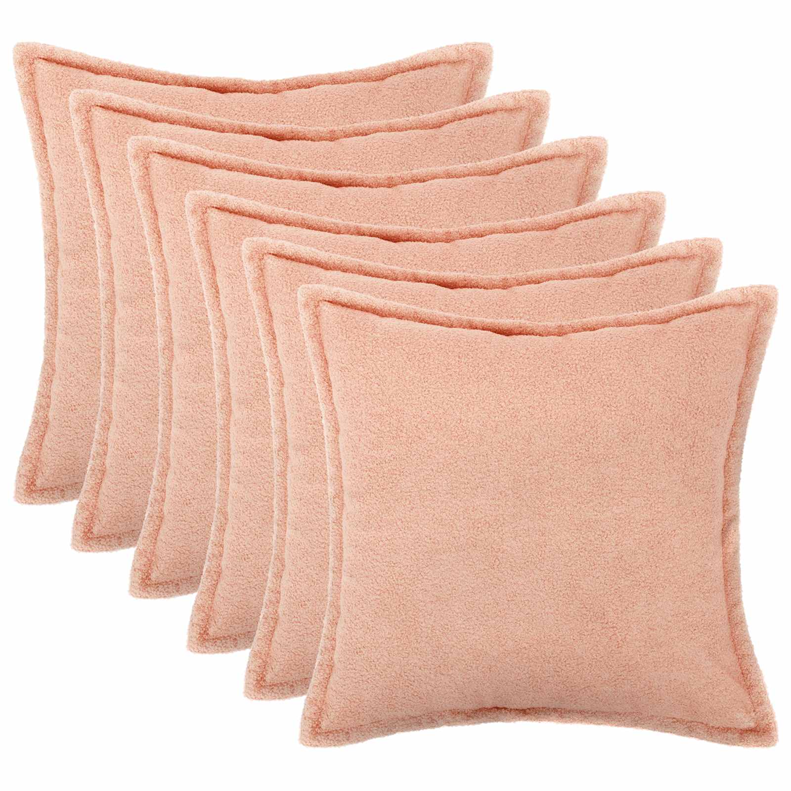 Κάλυμμα Μαξιλαριού 6 pcs HOUTEN Ροζ 40 x 40 cm Μπουκλέ - Pakobazaar