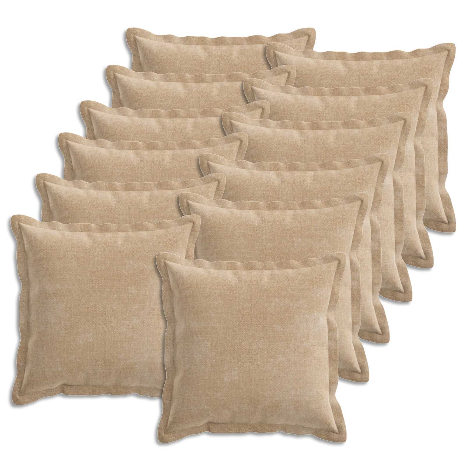 Κάλυμμα Μαξιλαριού 12 τμχ. HOUTEN Taupe 40 x 40 cm - Pakobazaar