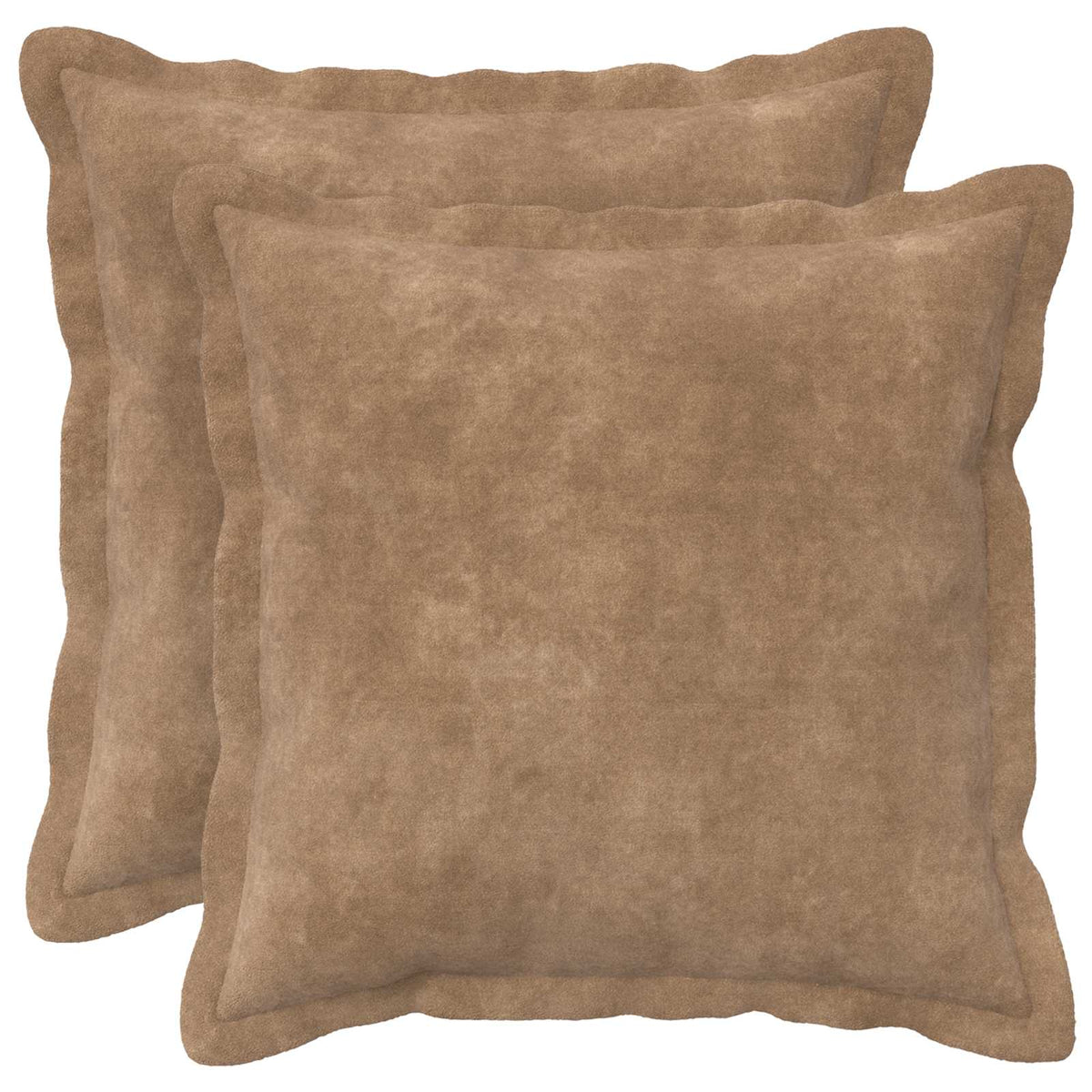 Κάλυμμα Μαξιλαριού 2 pcs HOUTEN Taupe 40 x 40 cm Μικροΐνες φλις - Pakobazaar