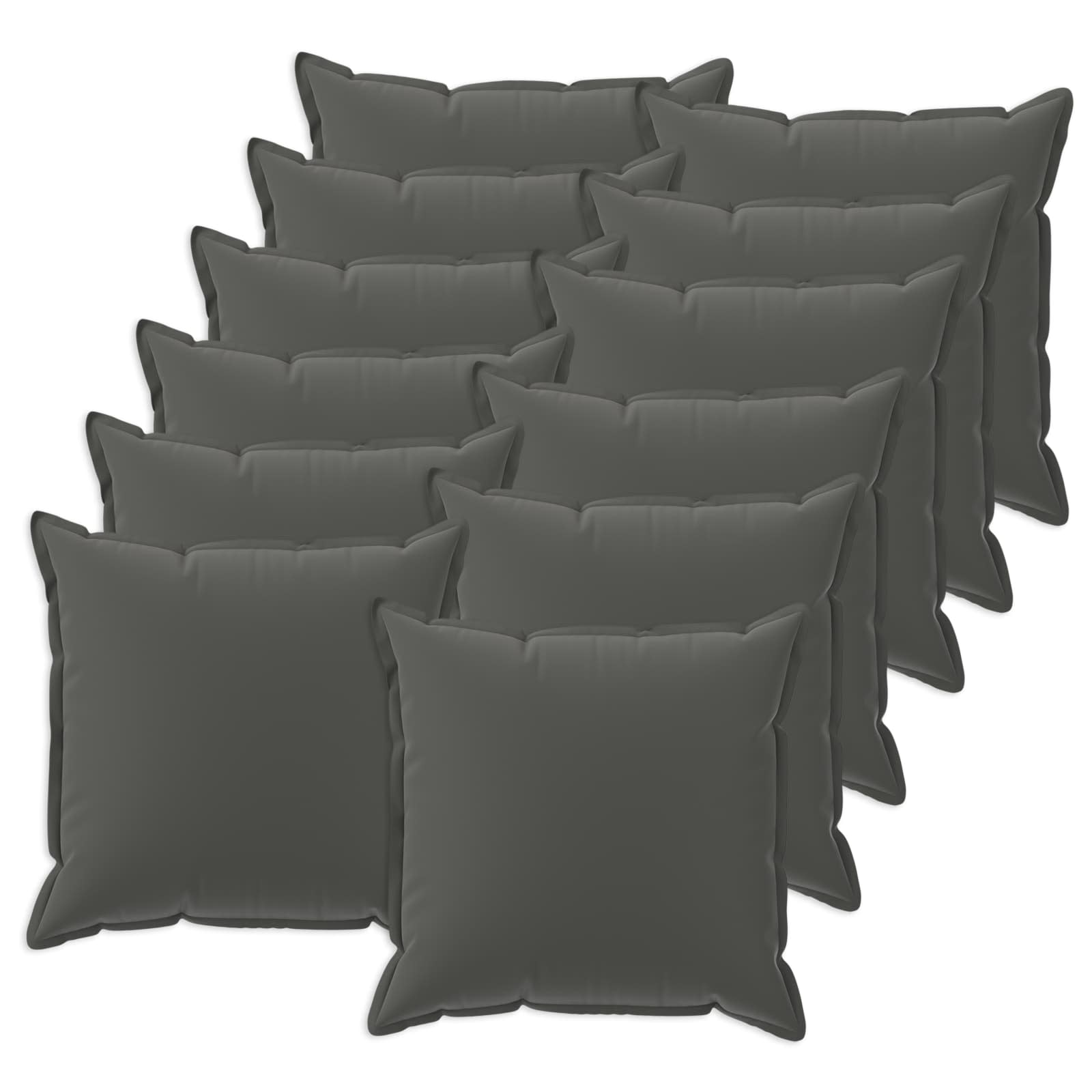 Κάλυμμα Μαξιλαριού 12 τμχ. HOUTEN Ανθρακί 40 x 40 cm - Pakobazaar