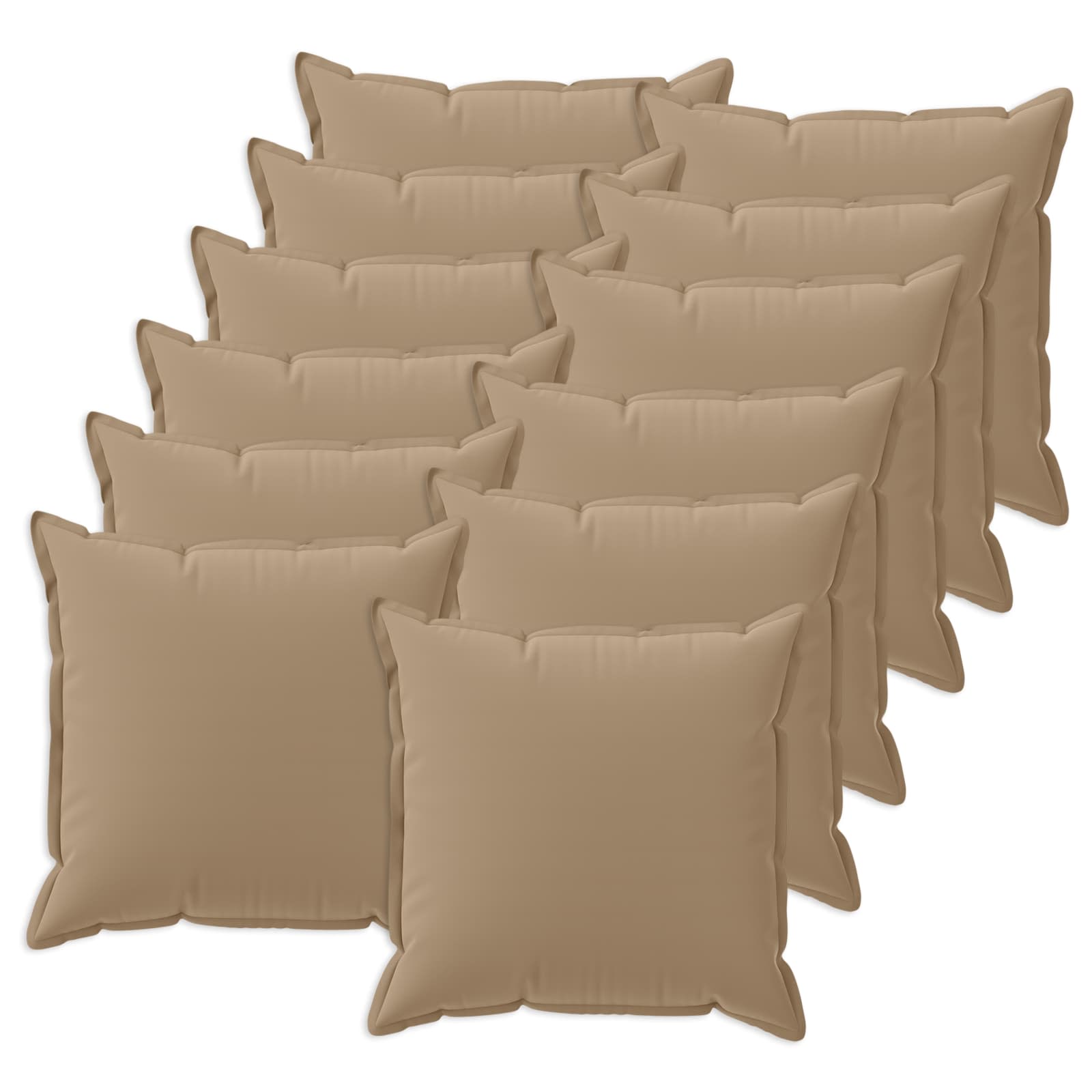 Κάλυμμα Μαξιλαριού 12 τμχ. HOUTEN Taupe 40 x 40 cm Πολυεστέρας - Pakobazaar