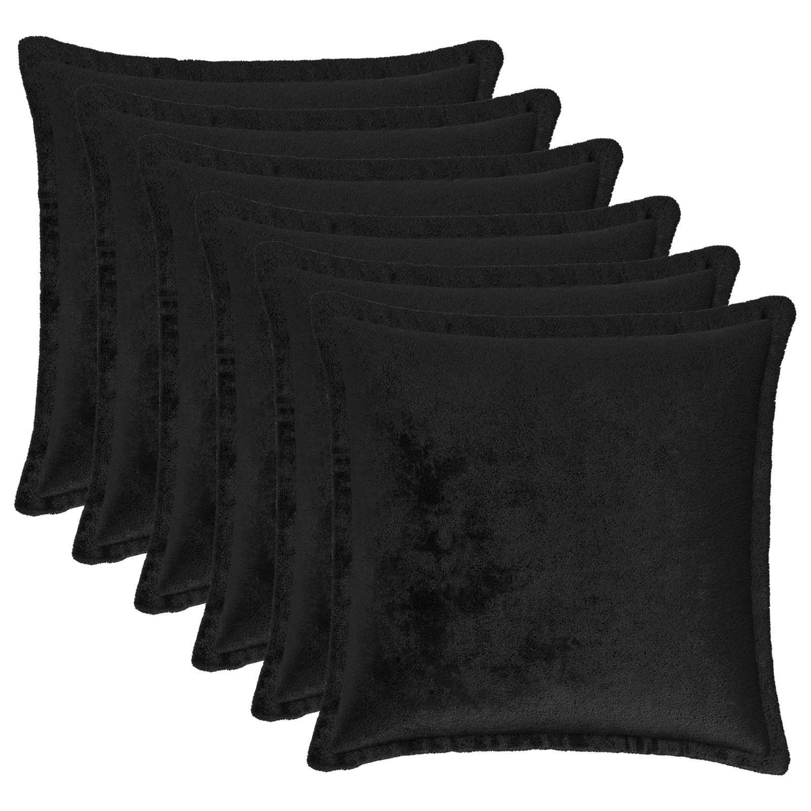 Κάλυμμα Μαξιλαριού 6 pcs HOUTEN Μαύρο 40 x 40 cm Φανέλα