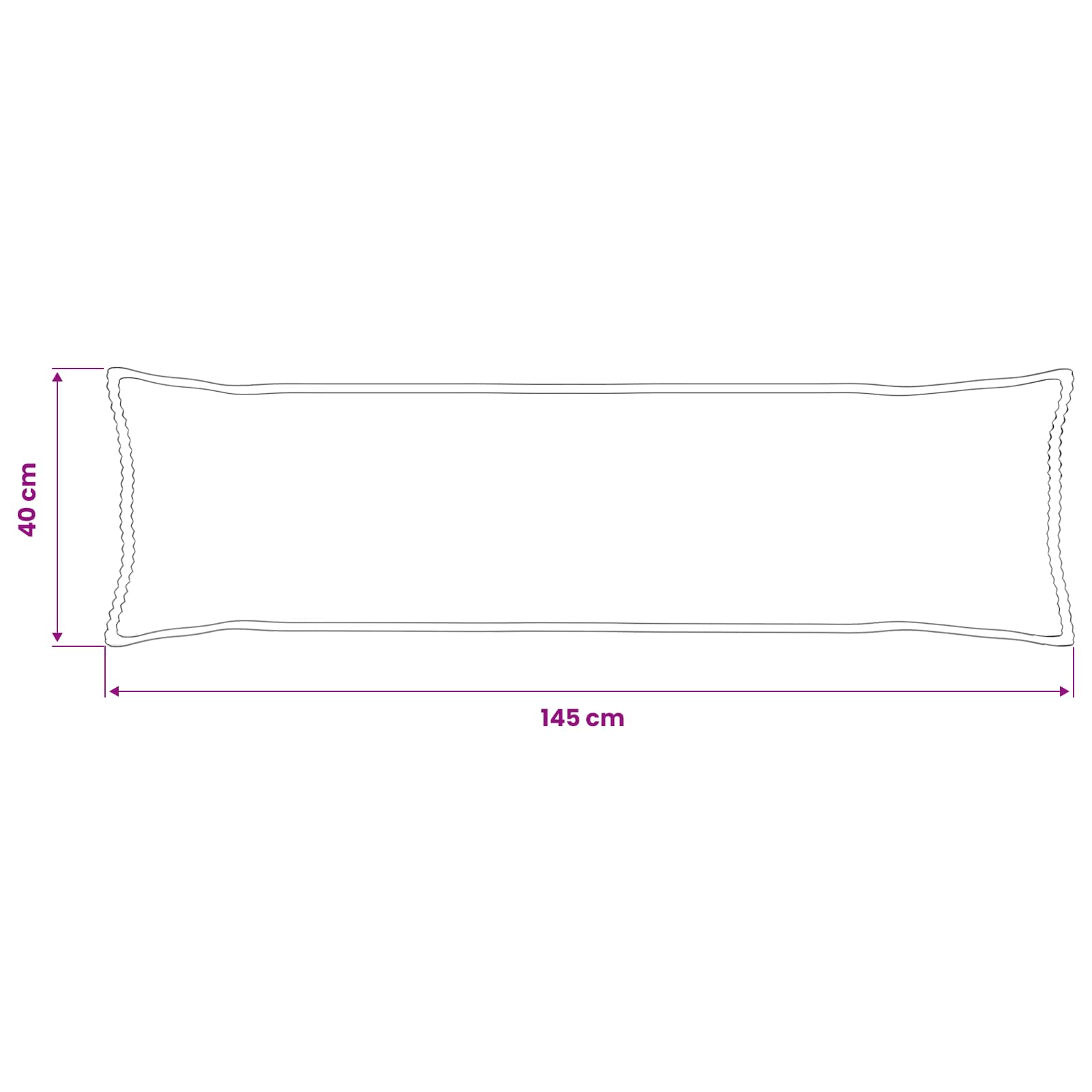 Κάλυμμα Μαξιλαριού 2 τμχ. HOUTEN Κρεμ 40 x 145 εκ. κορντουρόι - Pakobazaar