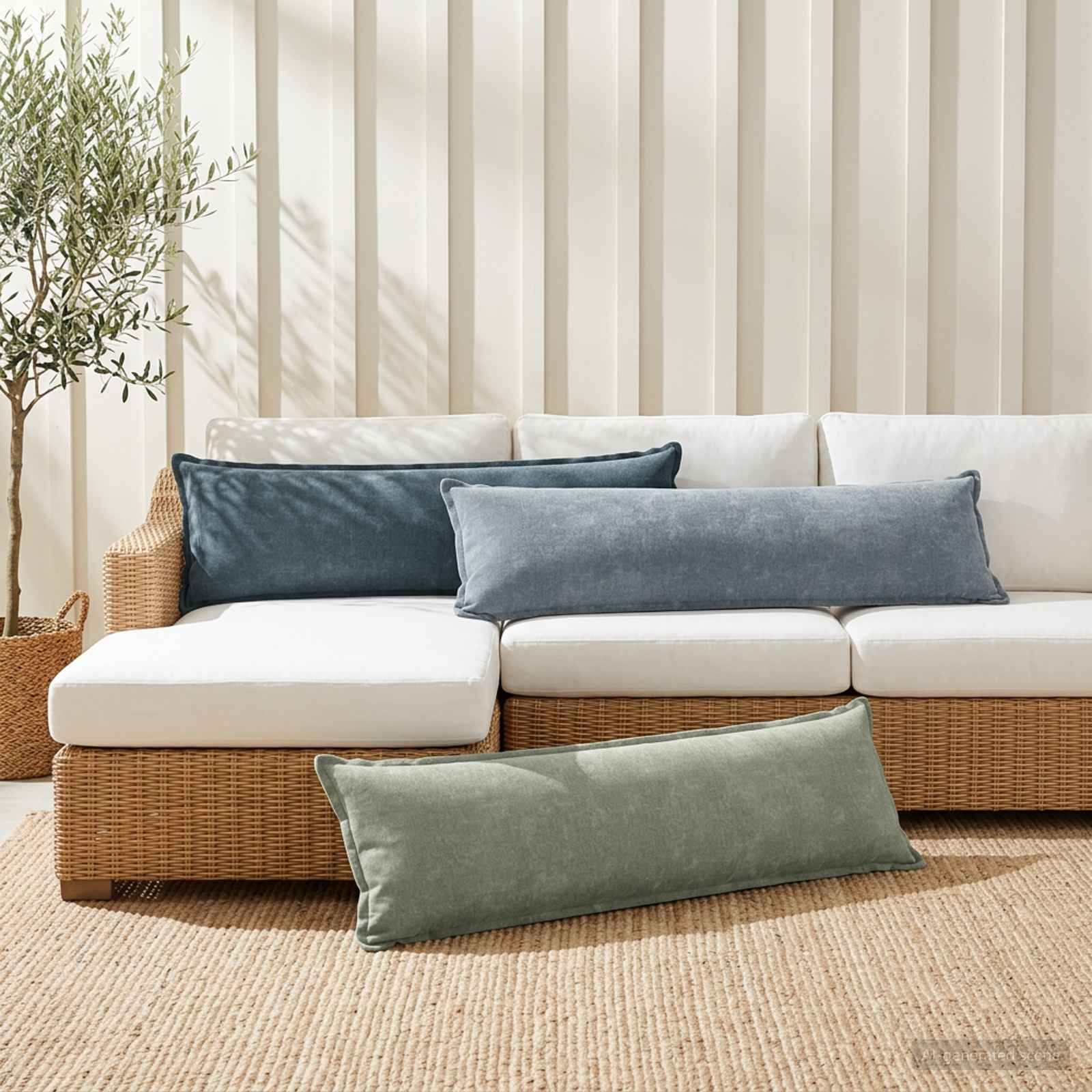 Κάλυμμα Μαξιλαριού 2 τμχ. HOUTEN Πράσινο 40 x 145 εκ. - Pakobazaar