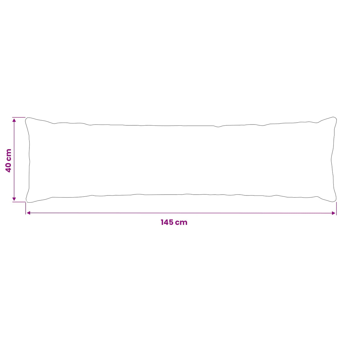 Κάλυμμα Μαξιλαριού 2 τμχ. HOUTEN Κρεμ 40 x 145 εκ.