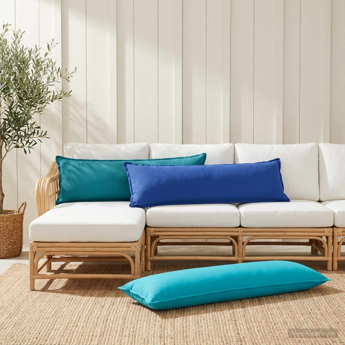 Μαξιλάρι HOUTEN Βασιλικό Μπλε 40 x 145 εκ. Πολυεστέρας - Pakobazaar