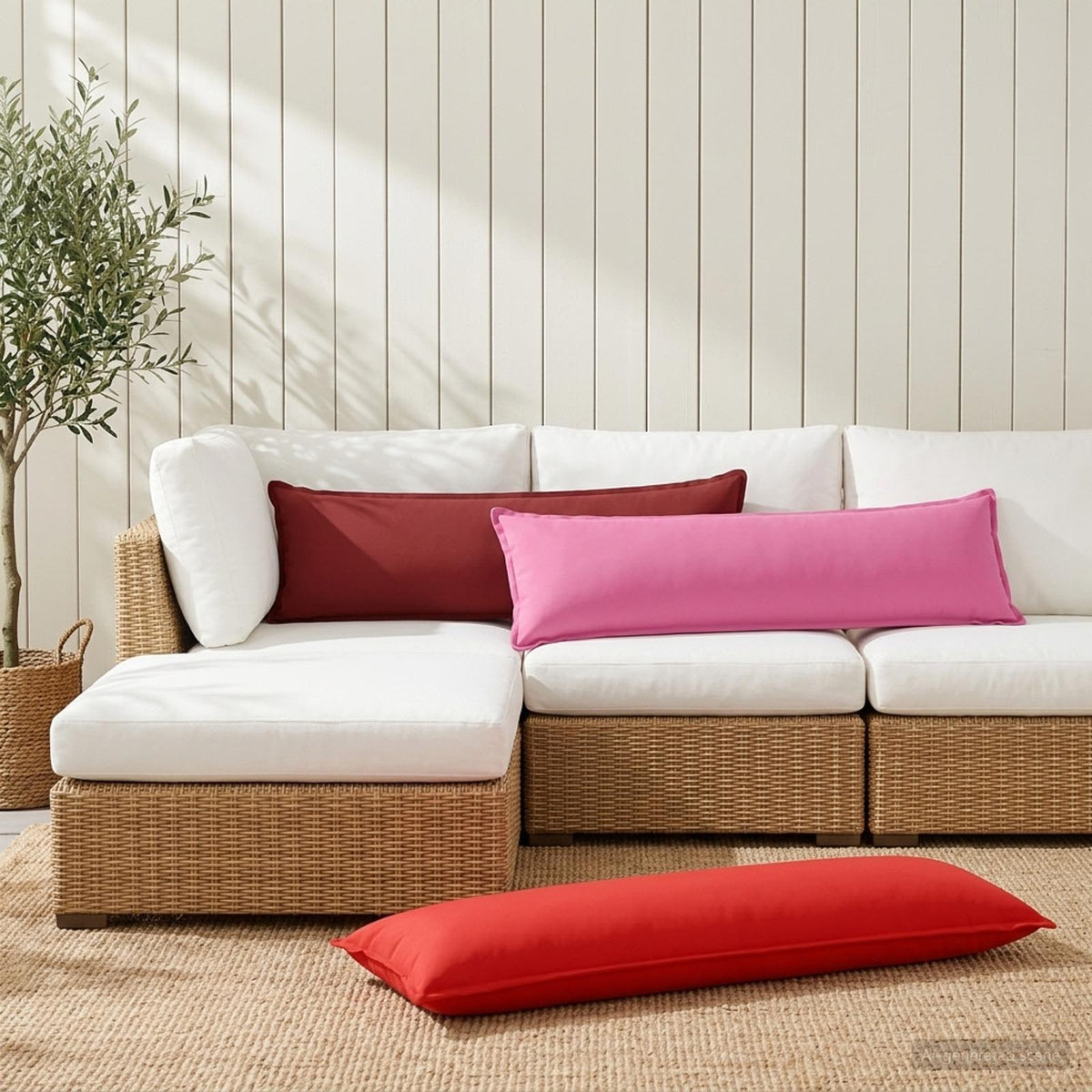 Μαξιλάρι με μαξιλάρι HOUTEN Κόκκινο 40 x 145 εκ. Πολυεστέρας