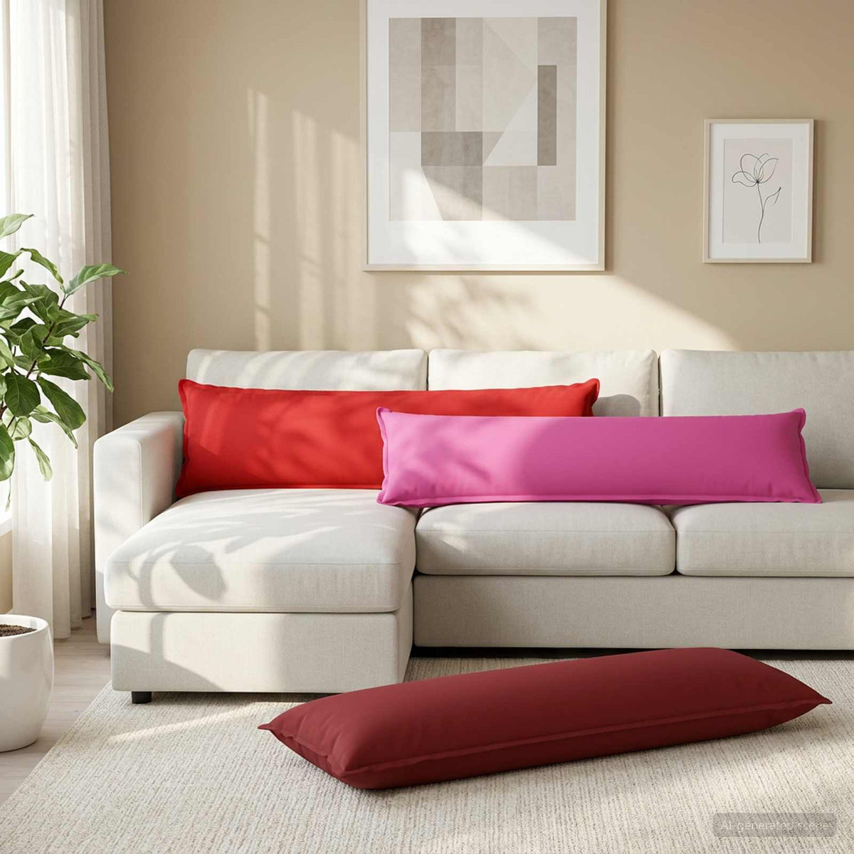 Μαξιλάρι με μαξιλάρι HOUTEN Κόκκινο 40 x 145 εκ. Πολυεστέρας