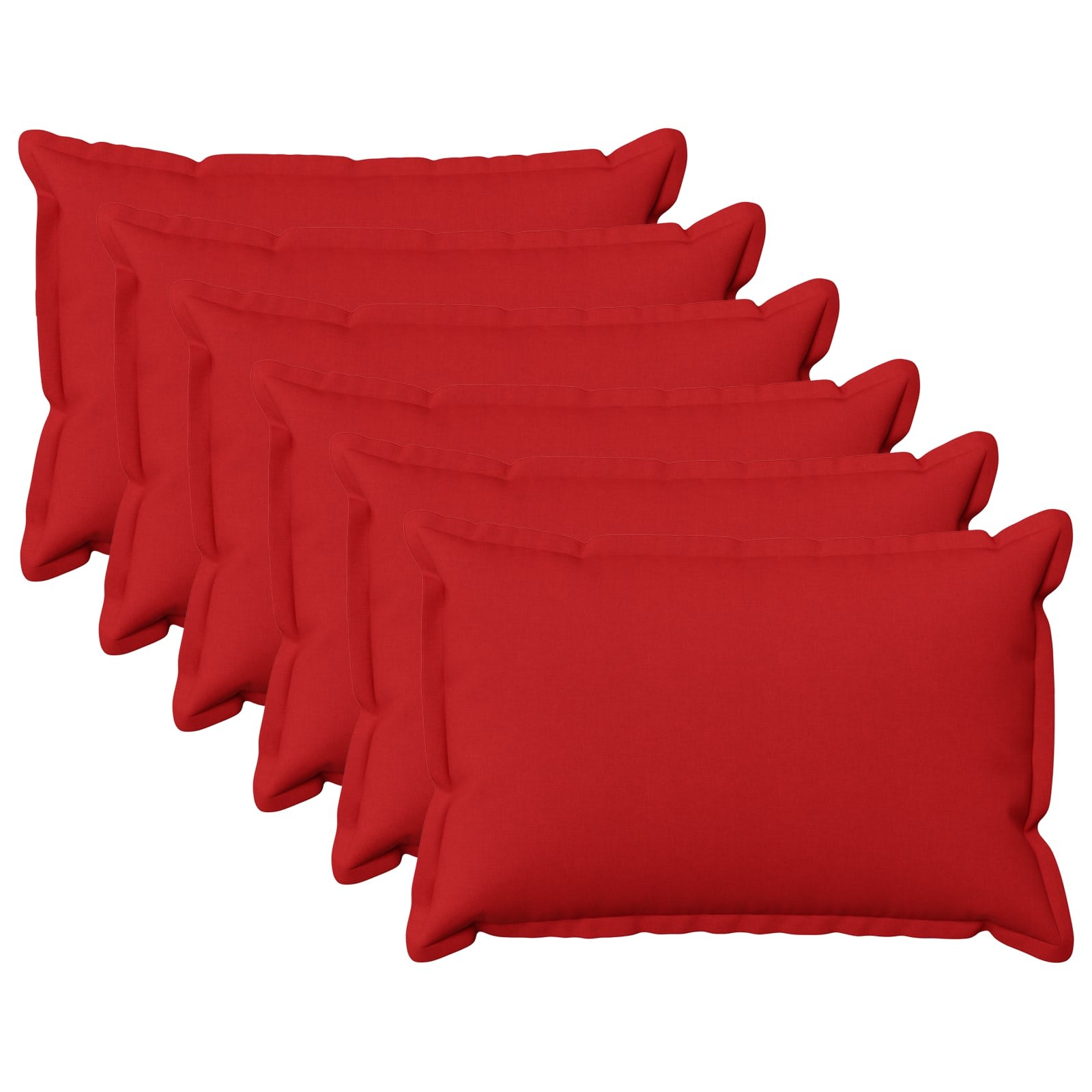 Κάλυμμα Μαξιλαριού 6 pcs HOUTEN Κόκκινο 40 x 60 cm Ψεύτικο Λινό