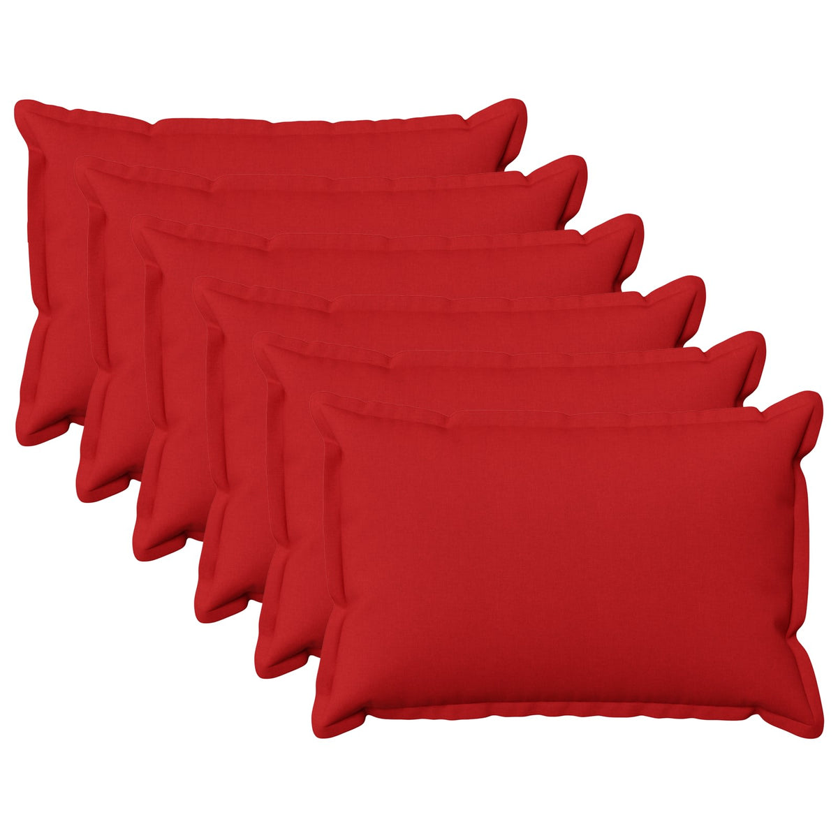 Κάλυμμα Μαξιλαριού 6 pcs HOUTEN Κόκκινο 40 x 60 cm Ψεύτικο Λινό