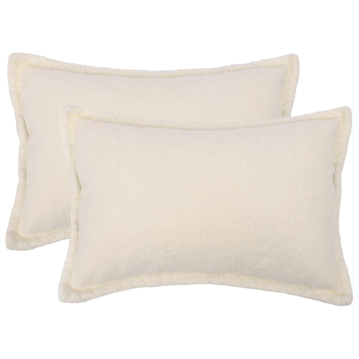 Κάλυμμα Μαξιλαριού 2 pcs HOUTEN Κρεμ 40 x 60 cm Μπουκλέ