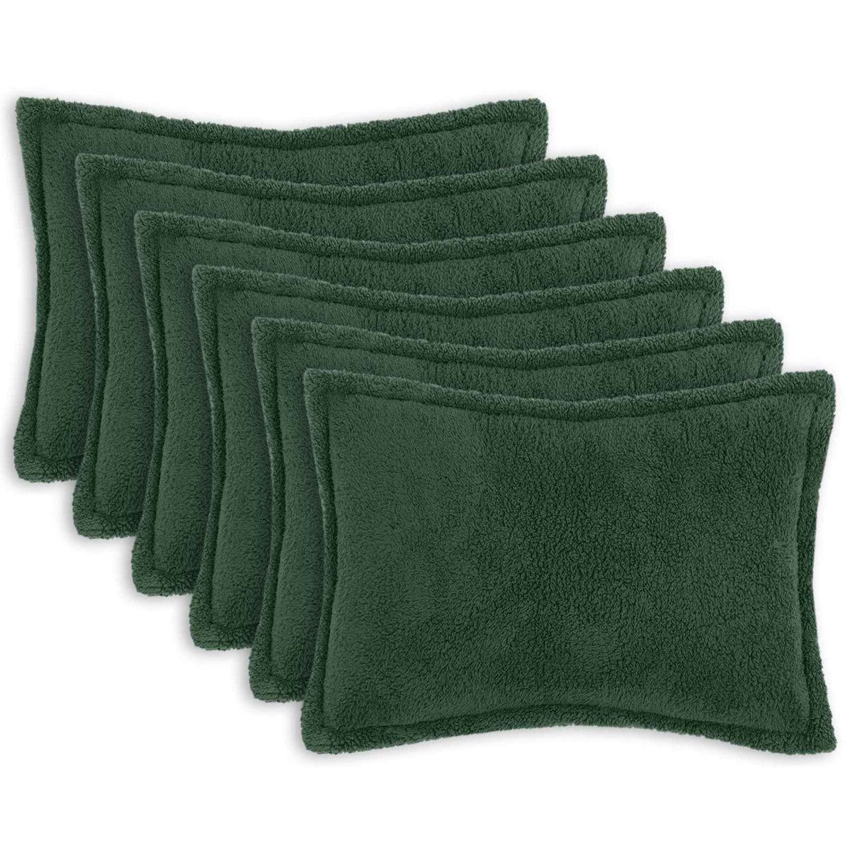 Κάλυμμα Μαξιλαριού 6 pcs HOUTEN Σκούρο Πράσινο 40 x 60 cm - Pakobazaar