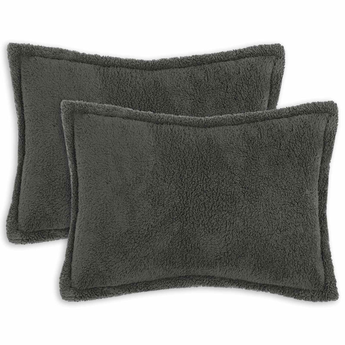 Κάλυμμα Μαξιλαριού 2 pcs HOUTEN Σκούρο Γκρι 40 x 60 cm Μπουκλέ
