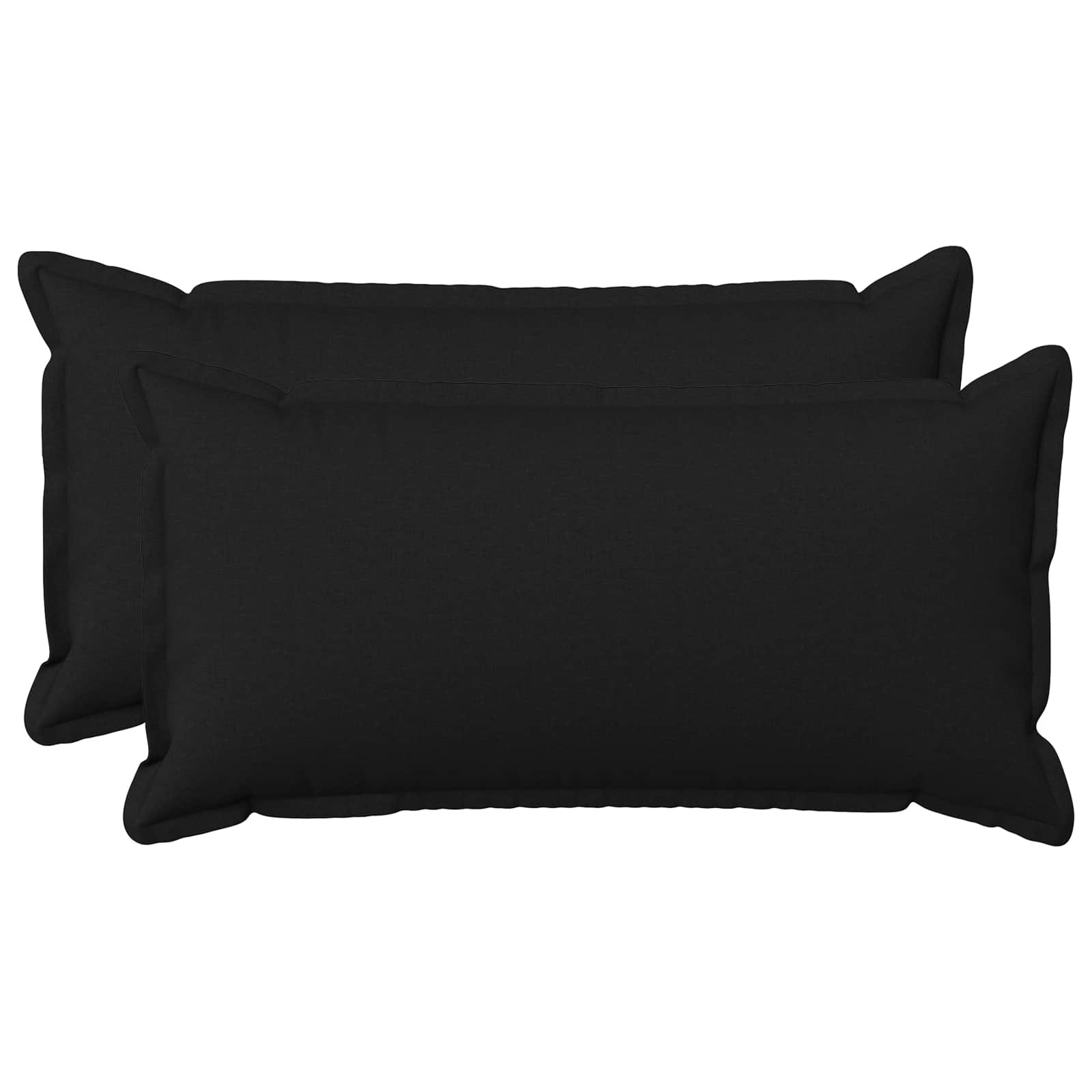 Κάλυμμα Μαξιλαριού 2 pcs HOUTEN Μαύρο 40 x 70 cm Ψεύτικο Λινό