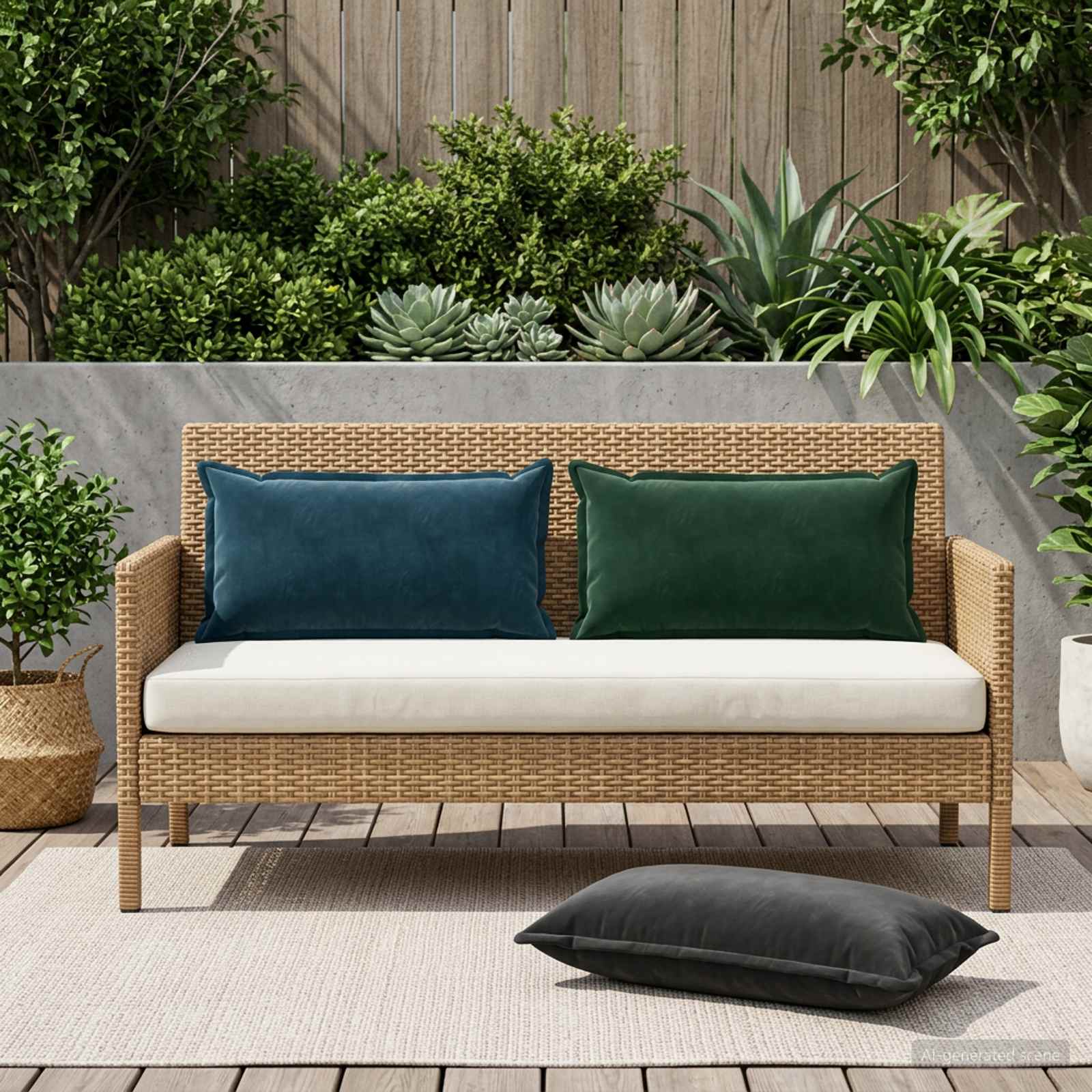 Κάλυμμα Μαξιλαριού 2 pcs HOUTEN Μαύρο 40 x 80 cm Βελούδο