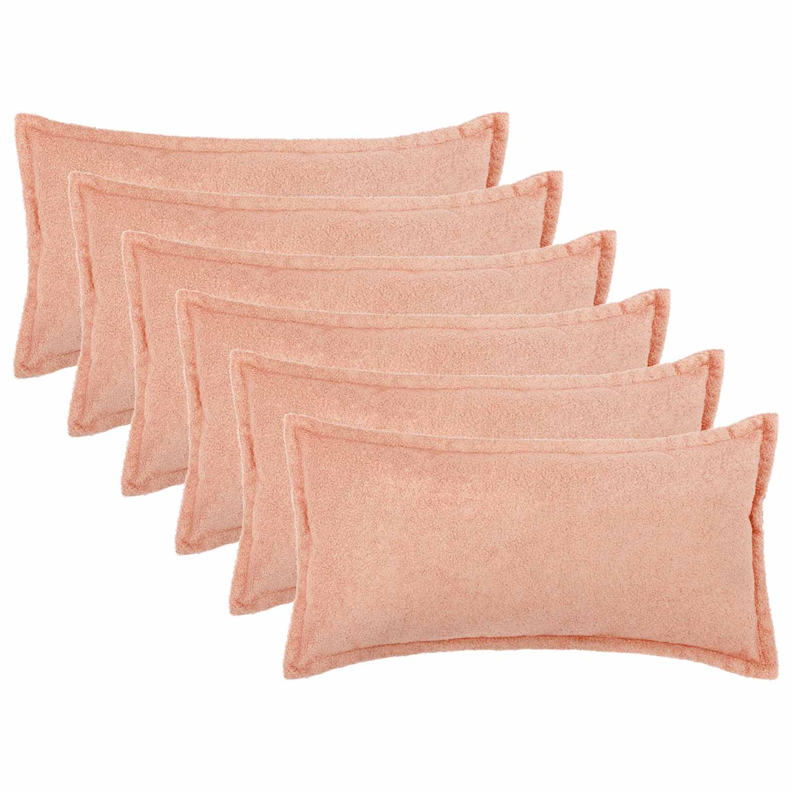 Κάλυμμα Μαξιλαριού 6 pcs HOUTEN Ροζ 40 x 70 cm Μπουκλέ - Pakobazaar
