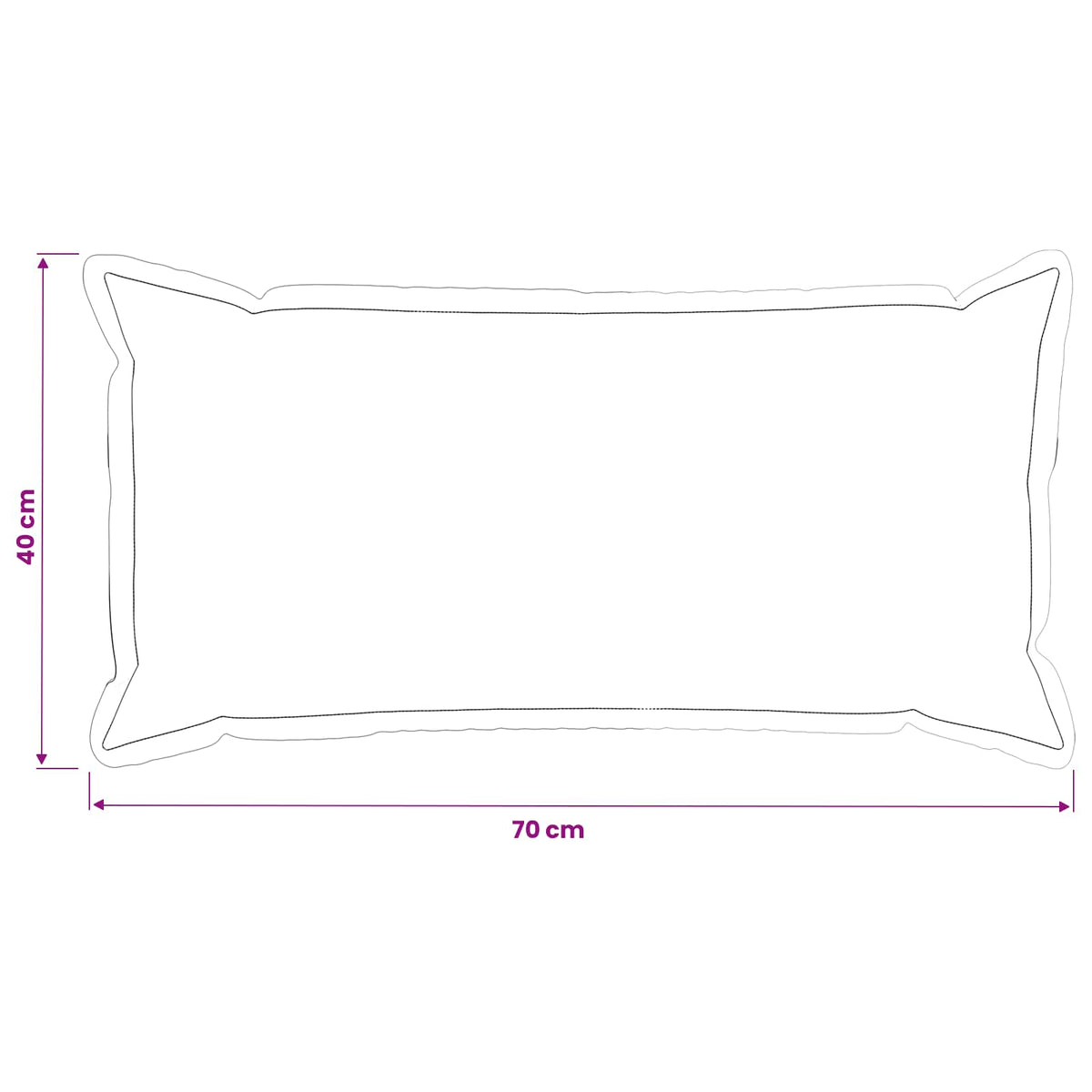 Κάλυμμα Μαξιλαριού 2 τμχ. HOUTEN Ανθρακί 40 x 70 cm - Pakobazaar