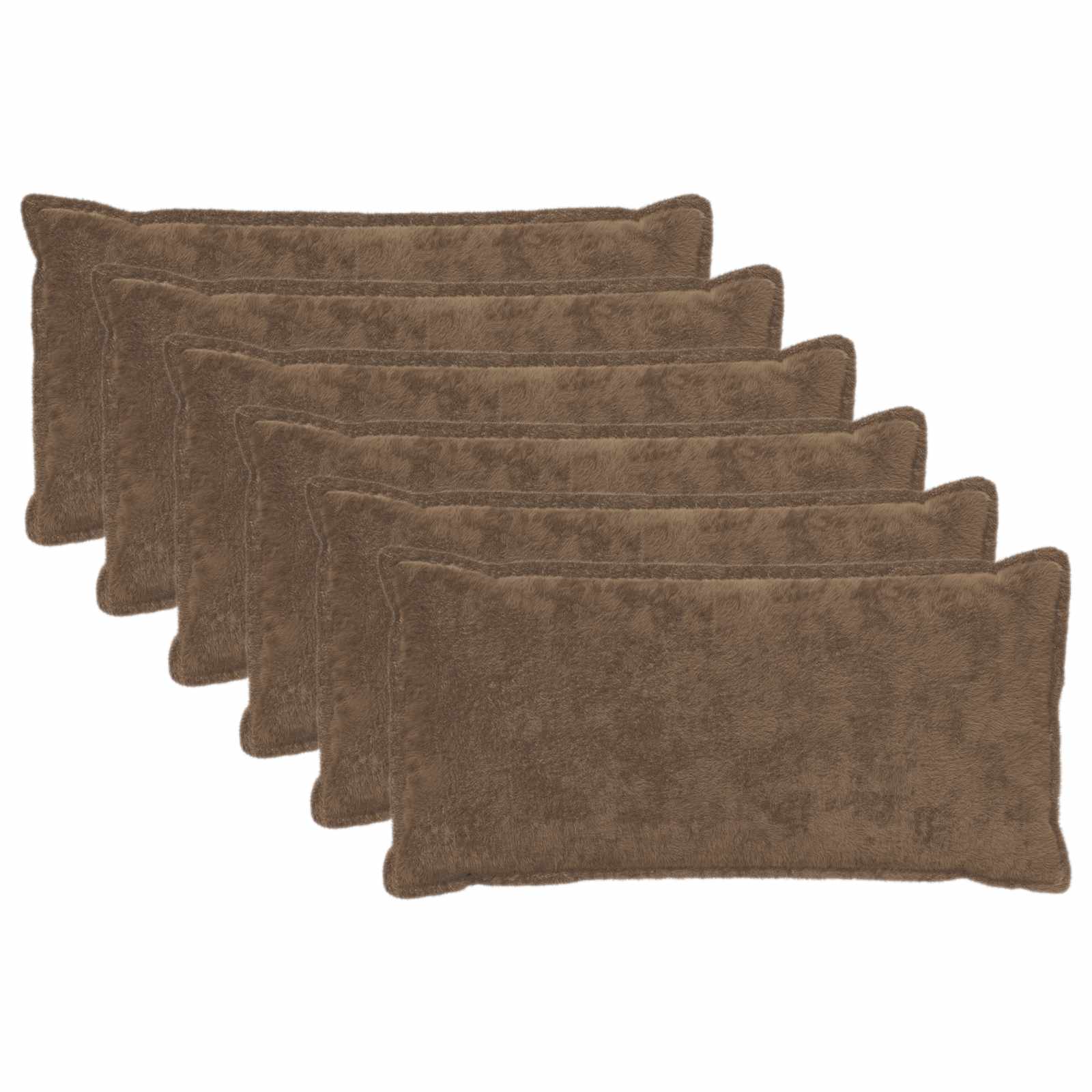 Κάλυμμα Μαξιλαριού 6 τμχ. HOUTEN Ανοιχτό καφέ 40 x 70 cm - Pakobazaar