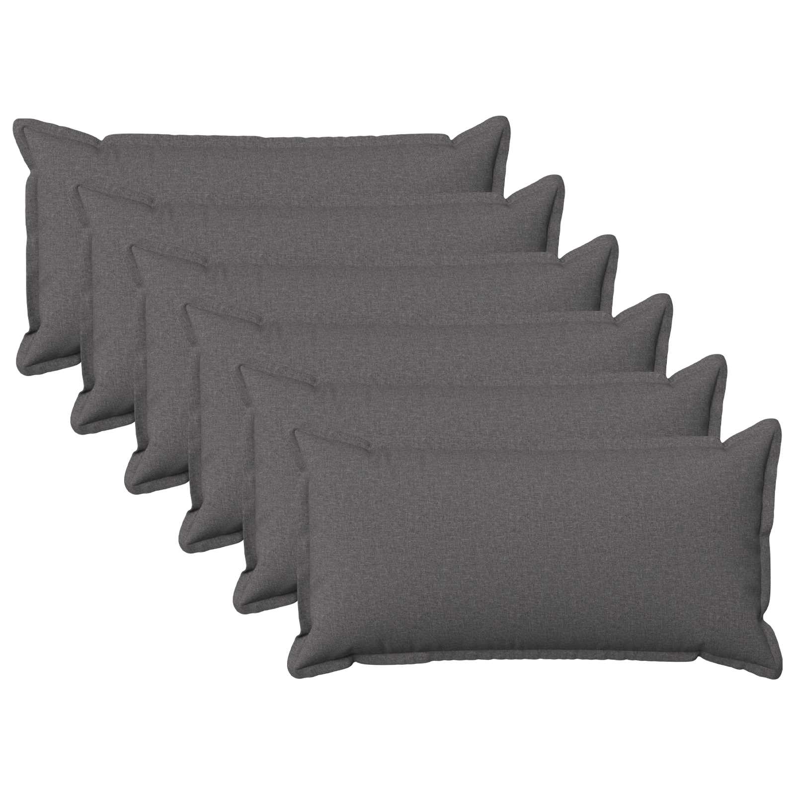 Κάλυμμα Μαξιλαριού 6 pcs HOUTEN Ανοιχτό γκρι 40 x 80 cm - Pakobazaar