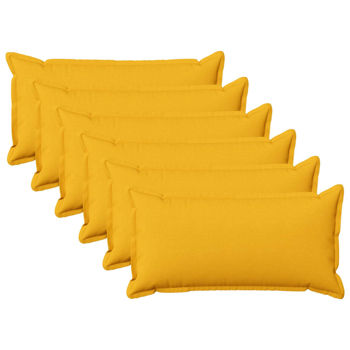 Κάλυμμα Μαξιλαριού 6 pcs HOUTEN Απαλό Κίτρινο 40 x 80 cm - Pakobazaar