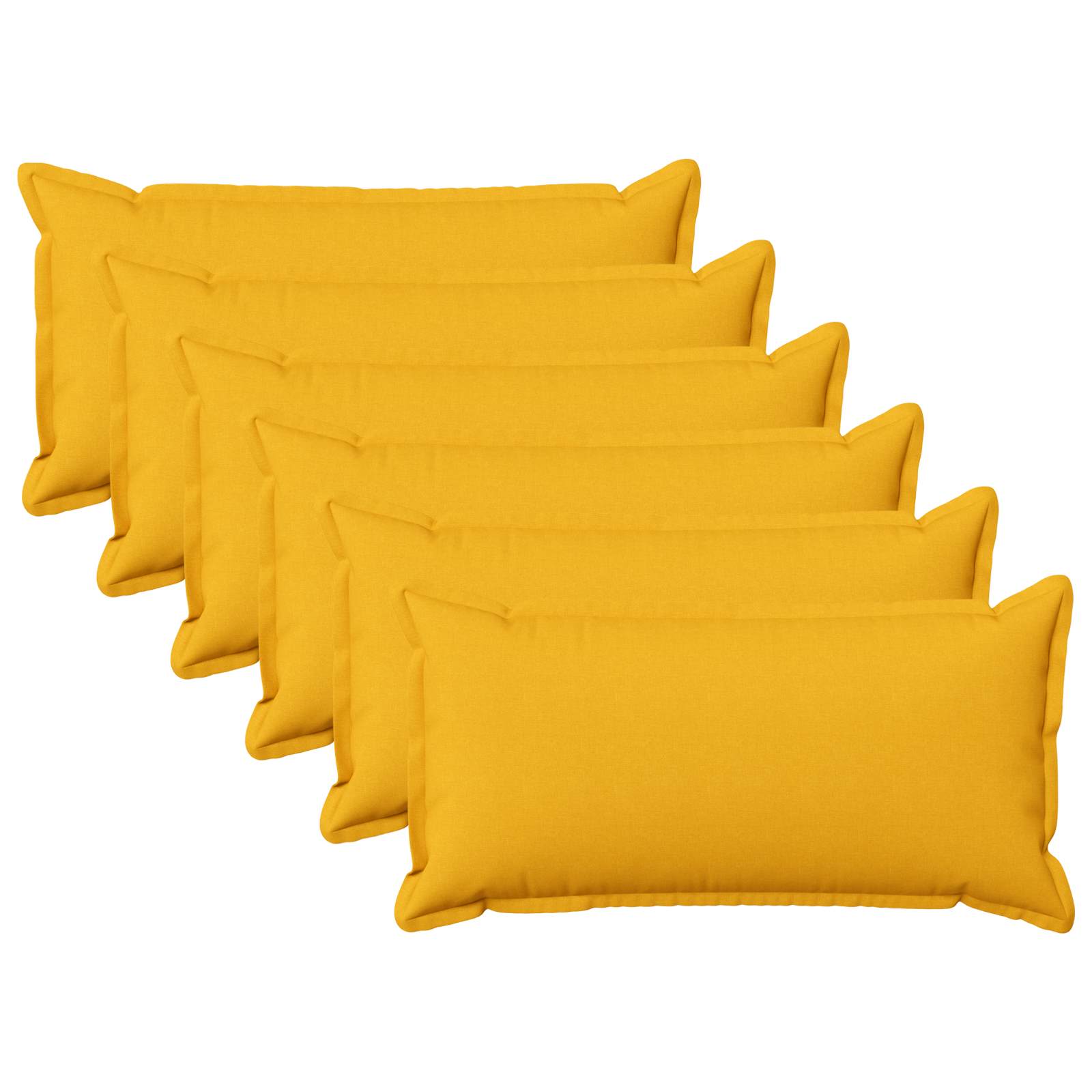 Κάλυμμα Μαξιλαριού 6 pcs HOUTEN Απαλό Κίτρινο 40 x 80 cm - Pakobazaar