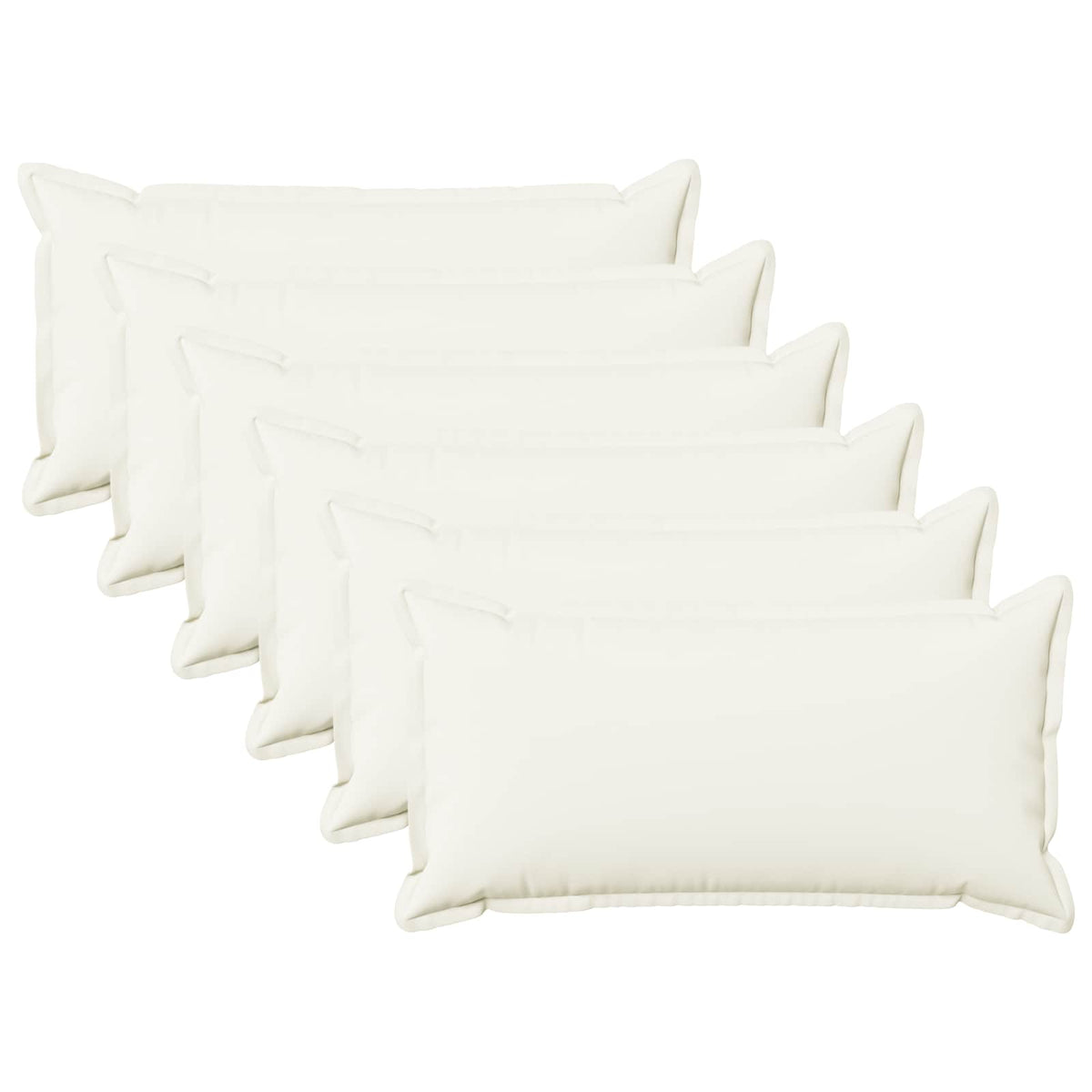 Κάλυμμα Μαξιλαριού 6 pcs HOUTEN Λευκό 40 x 80 cm Ψεύτικο Λινό