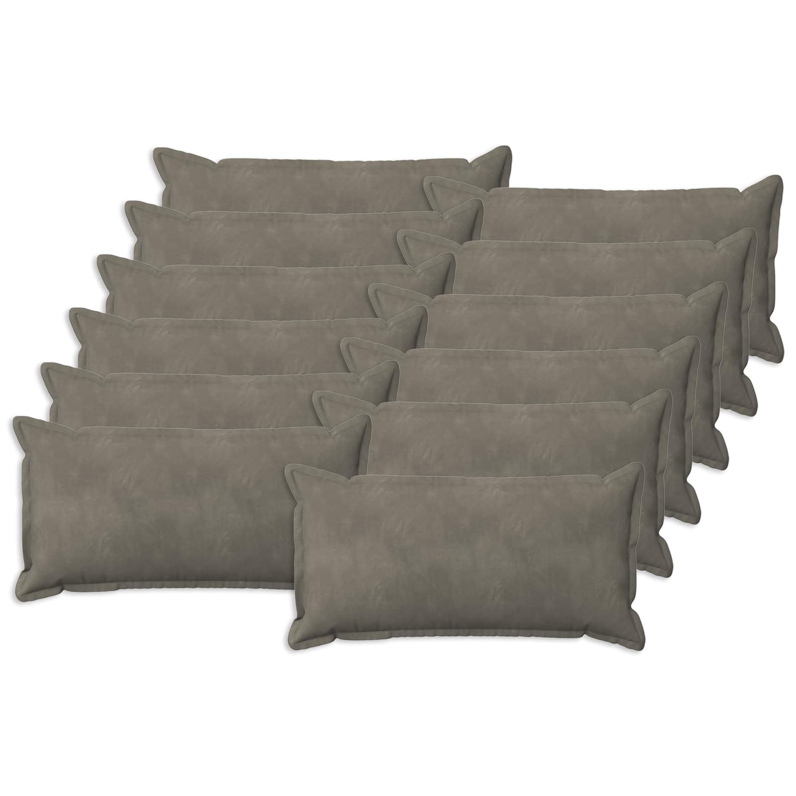 Κάλυμμα Μαξιλαριού 12 pcs HOUTEN Ανοιχτό γκρι 40 x 80 cm
